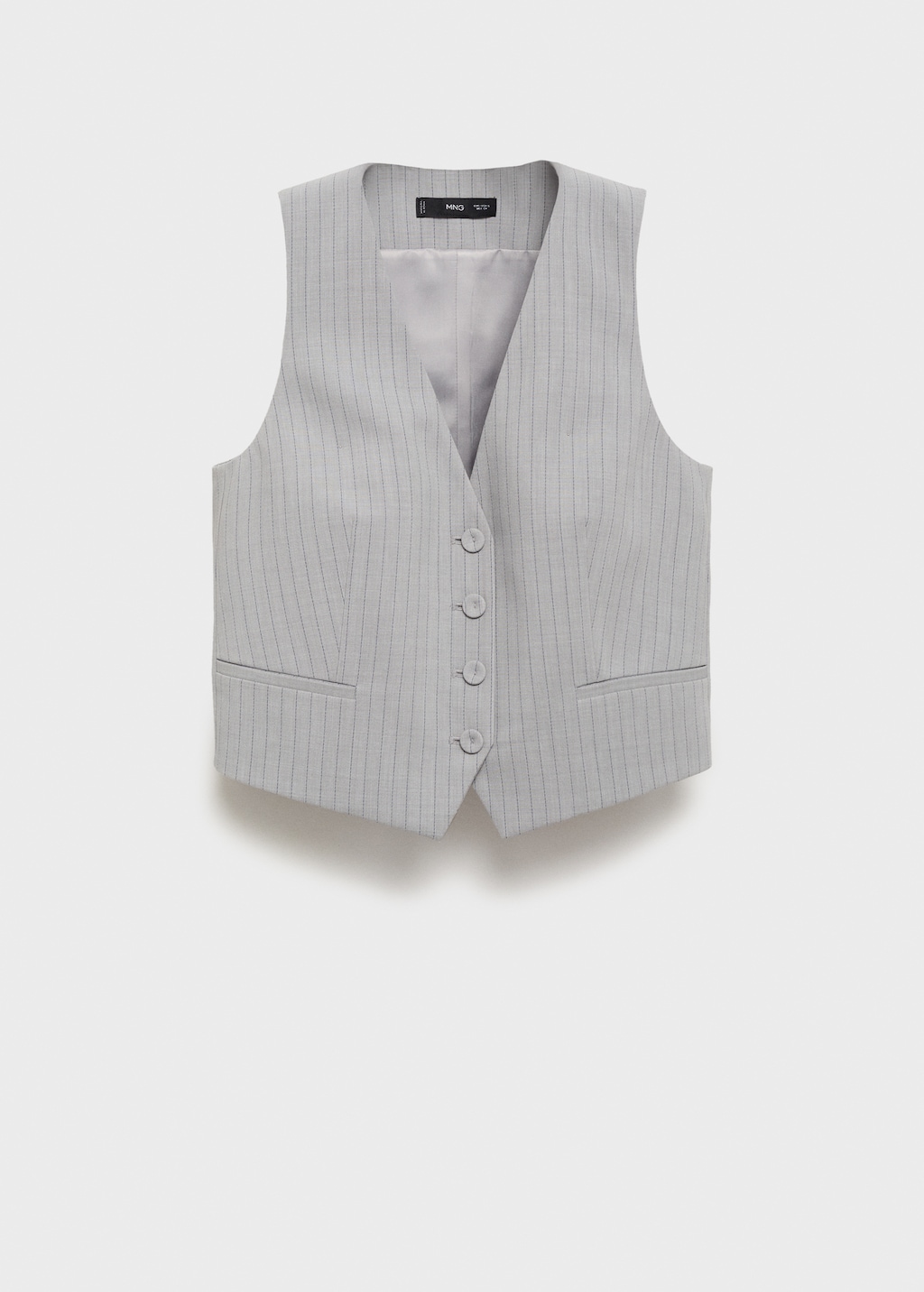 Pinstriped suit vest