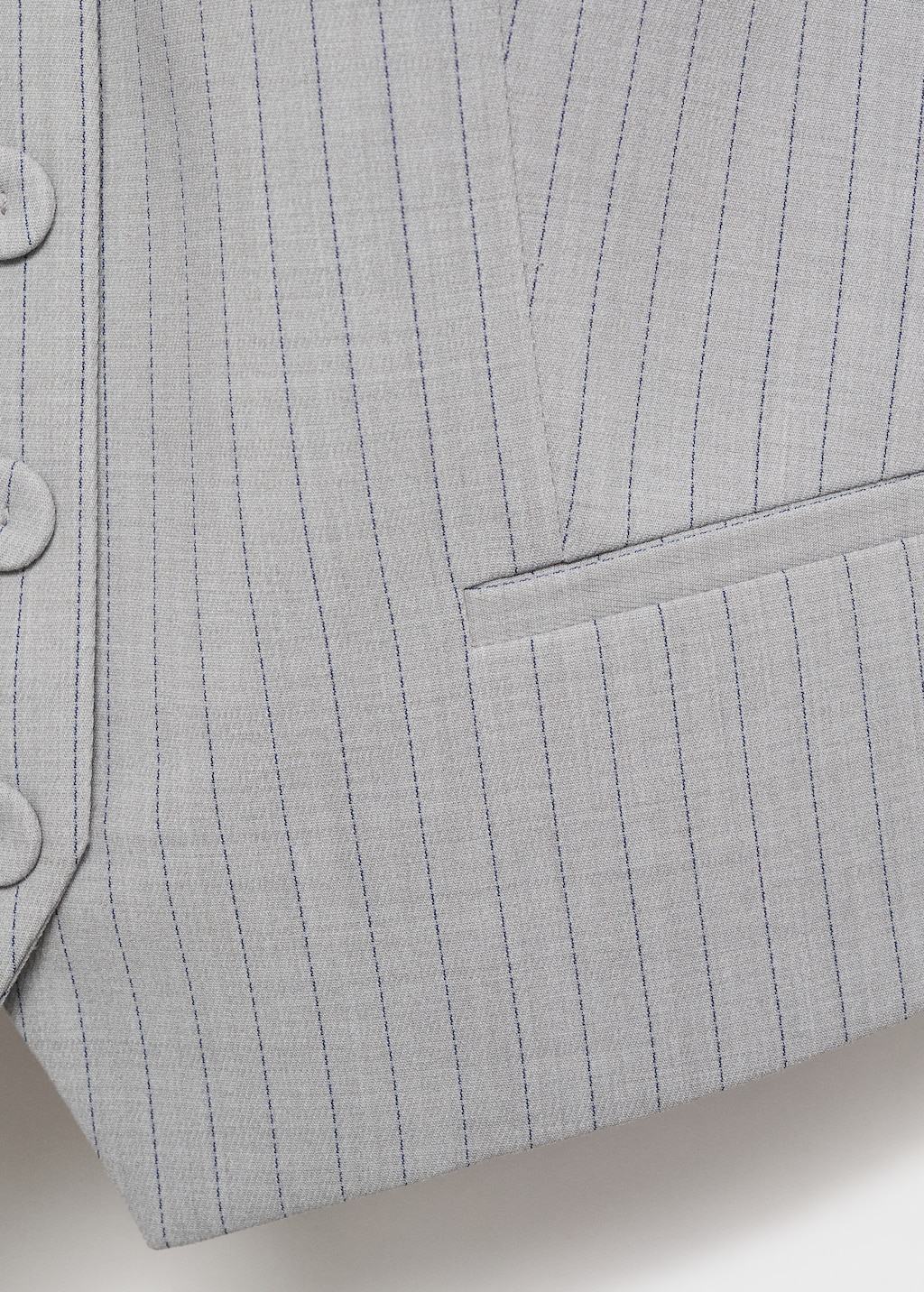 Pinstriped suit vest