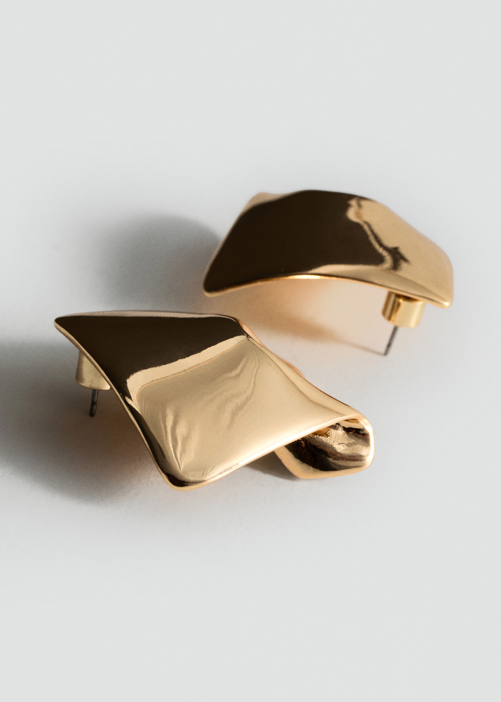 Irregular metal earrings - Medium plane