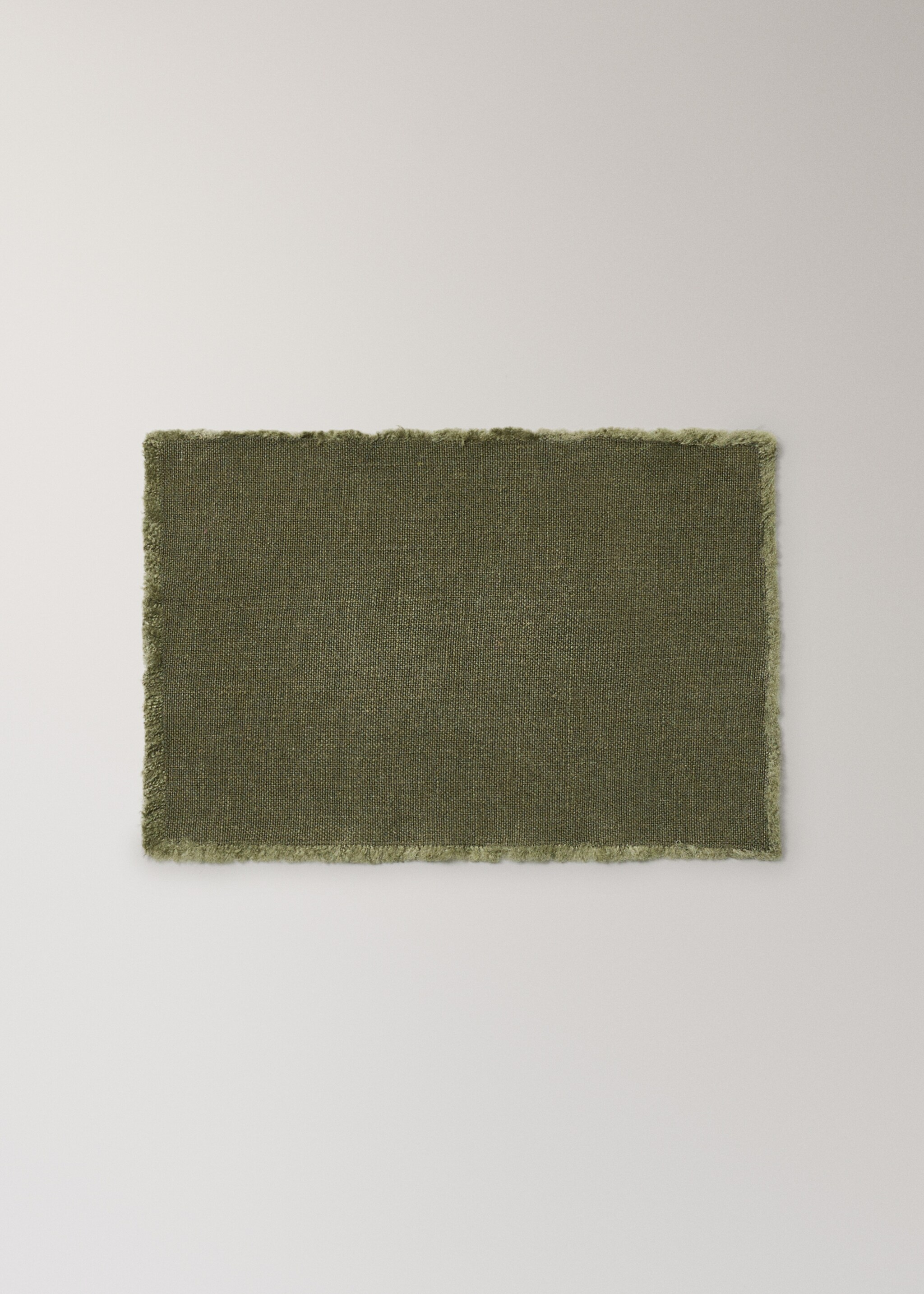 Jute placemat - Artigo sem modelo, Verde-médio. Ref: 17024131-00.