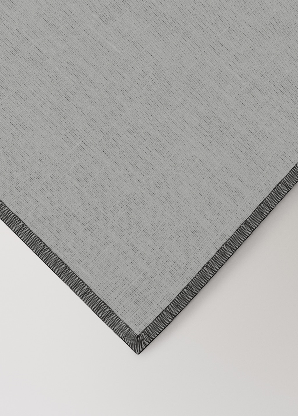 100% linen placemat with contrasting overlock stitching