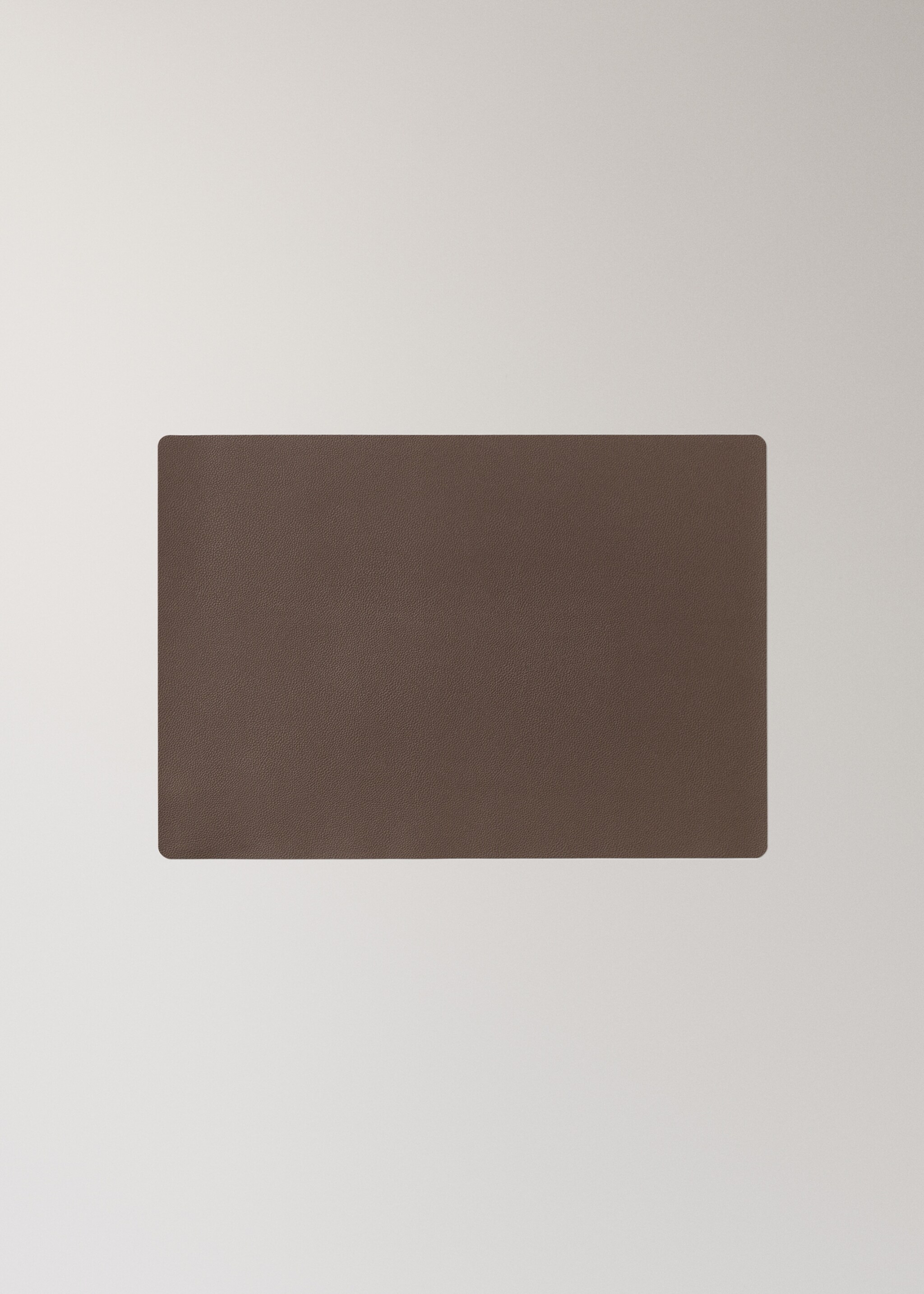 Rectangular leather-effect placemat - Article without model, Light/Pastel Brown. Ref: 17024139-00.