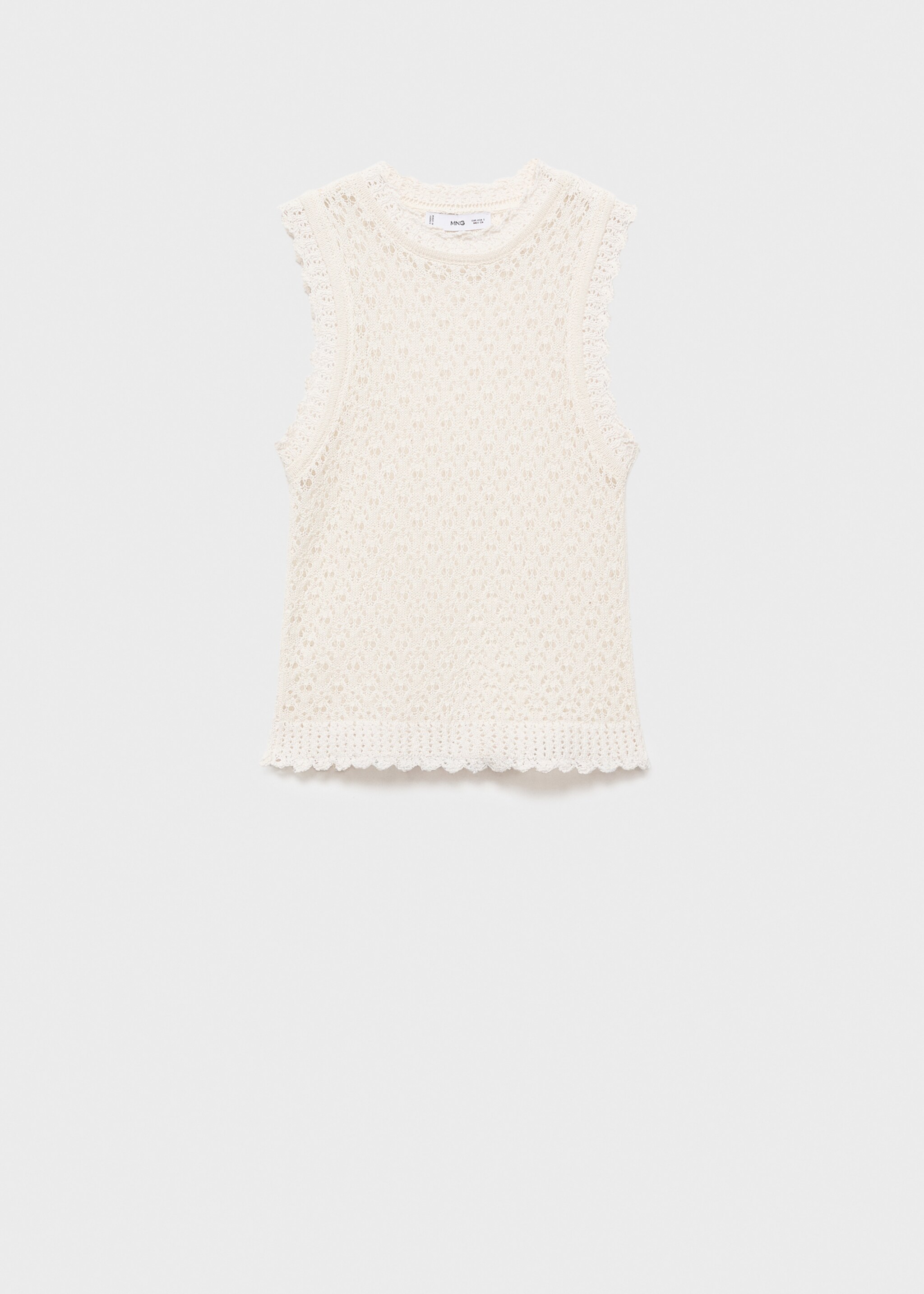 Openwork knit top - Article without model, Ecru. Ref: 17024140-00.