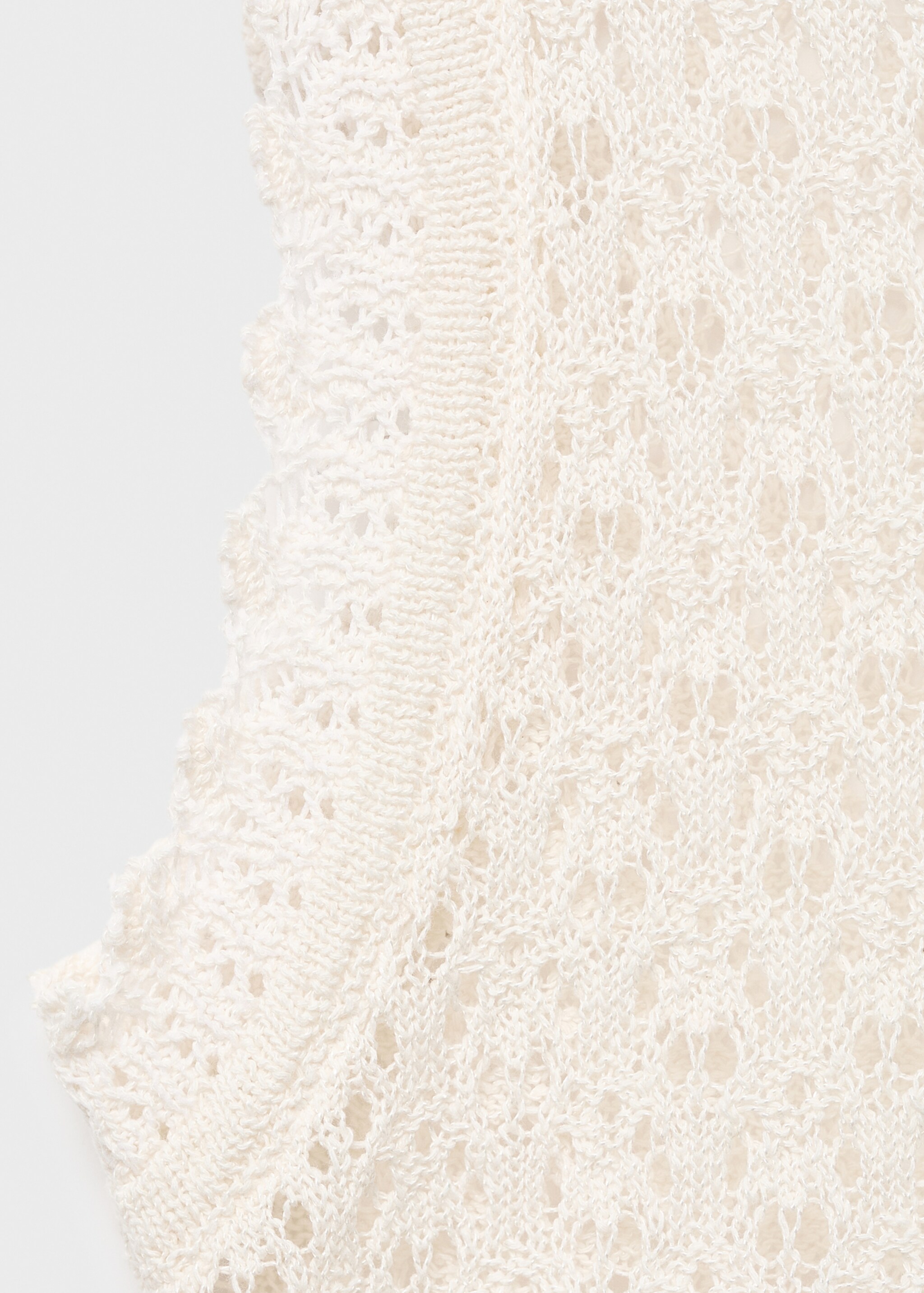 Openwork knit top - Details of the article 0, Ecru. Ref: 17024140-00.