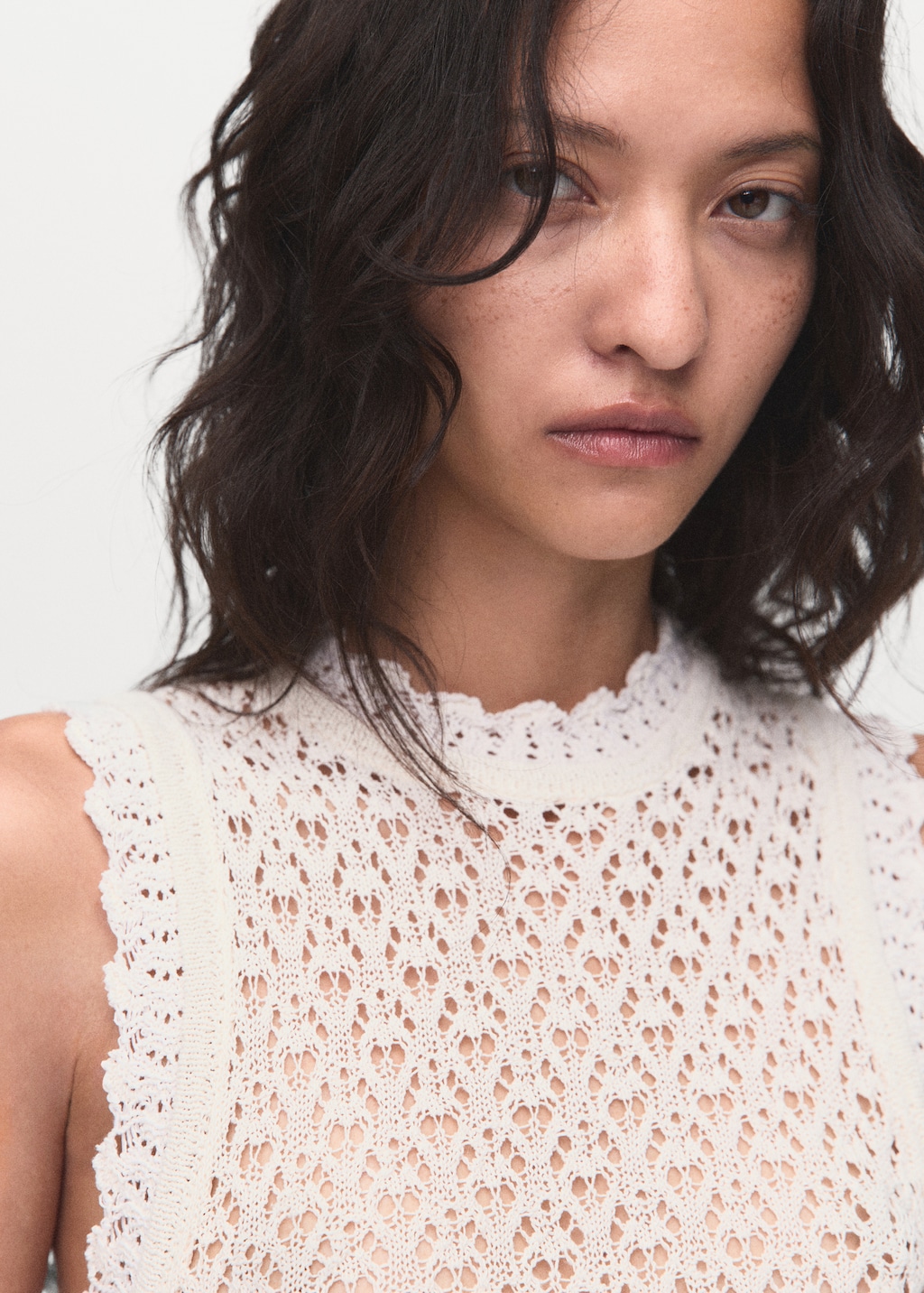 Openwork knit top