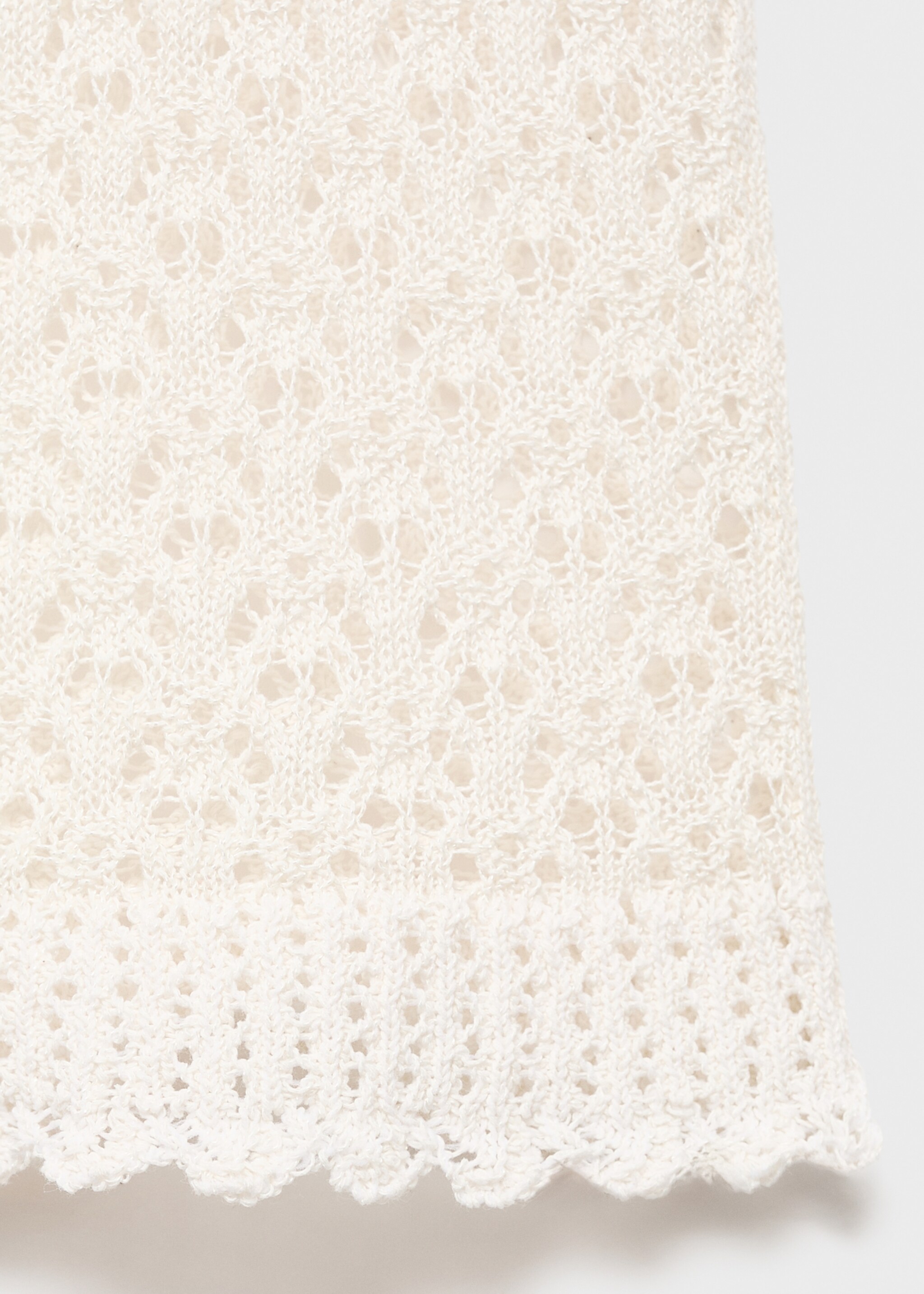 Openwork knit top - Details of the article 8, Ecru. Ref: 17024140-00.