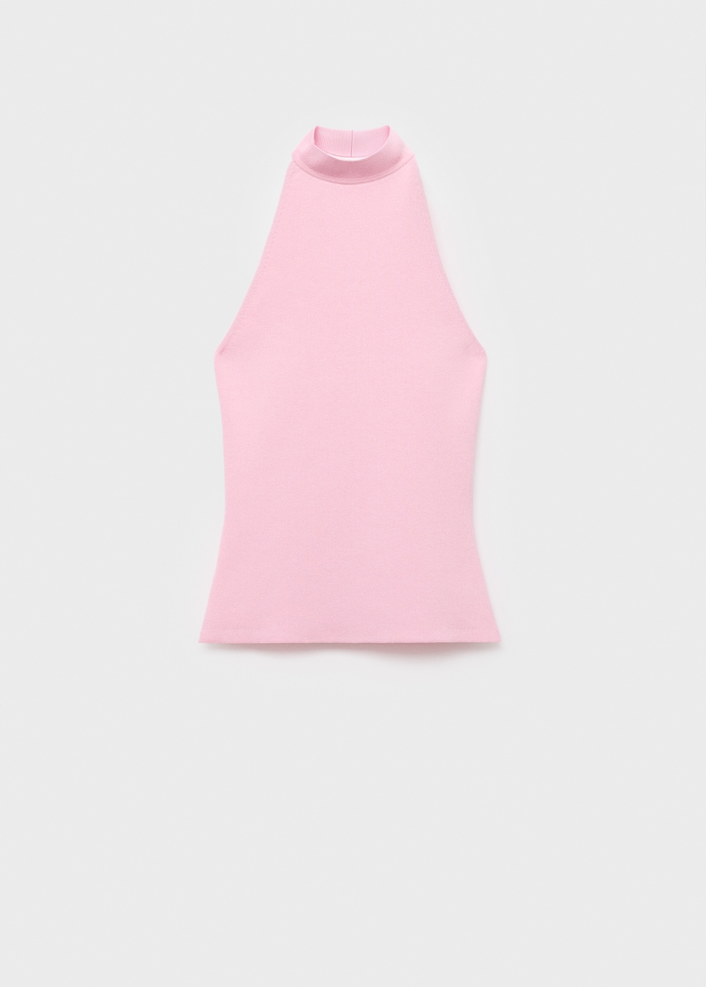 Halter-neck knitted top