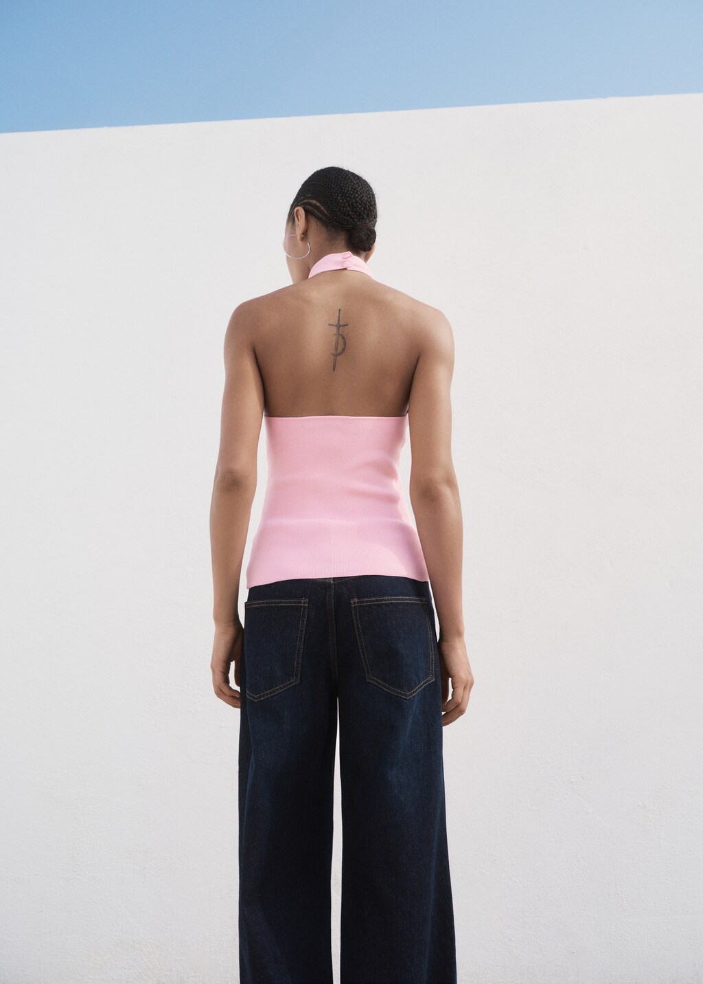 Mango Halter-neck knitted top thumbnail