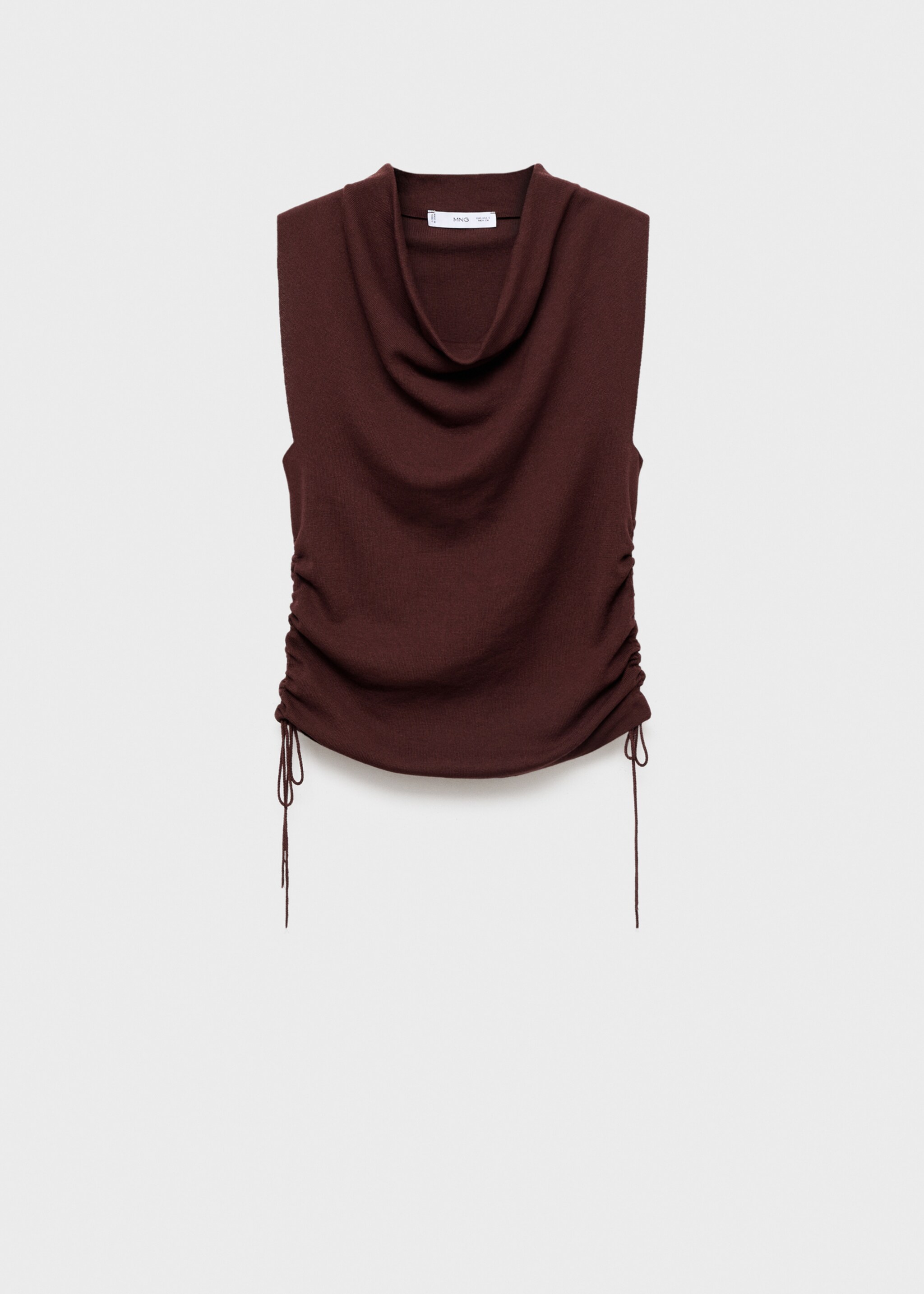 Top maille à fronces - Article sans modèle, Marron. Ref: 17024144-00.