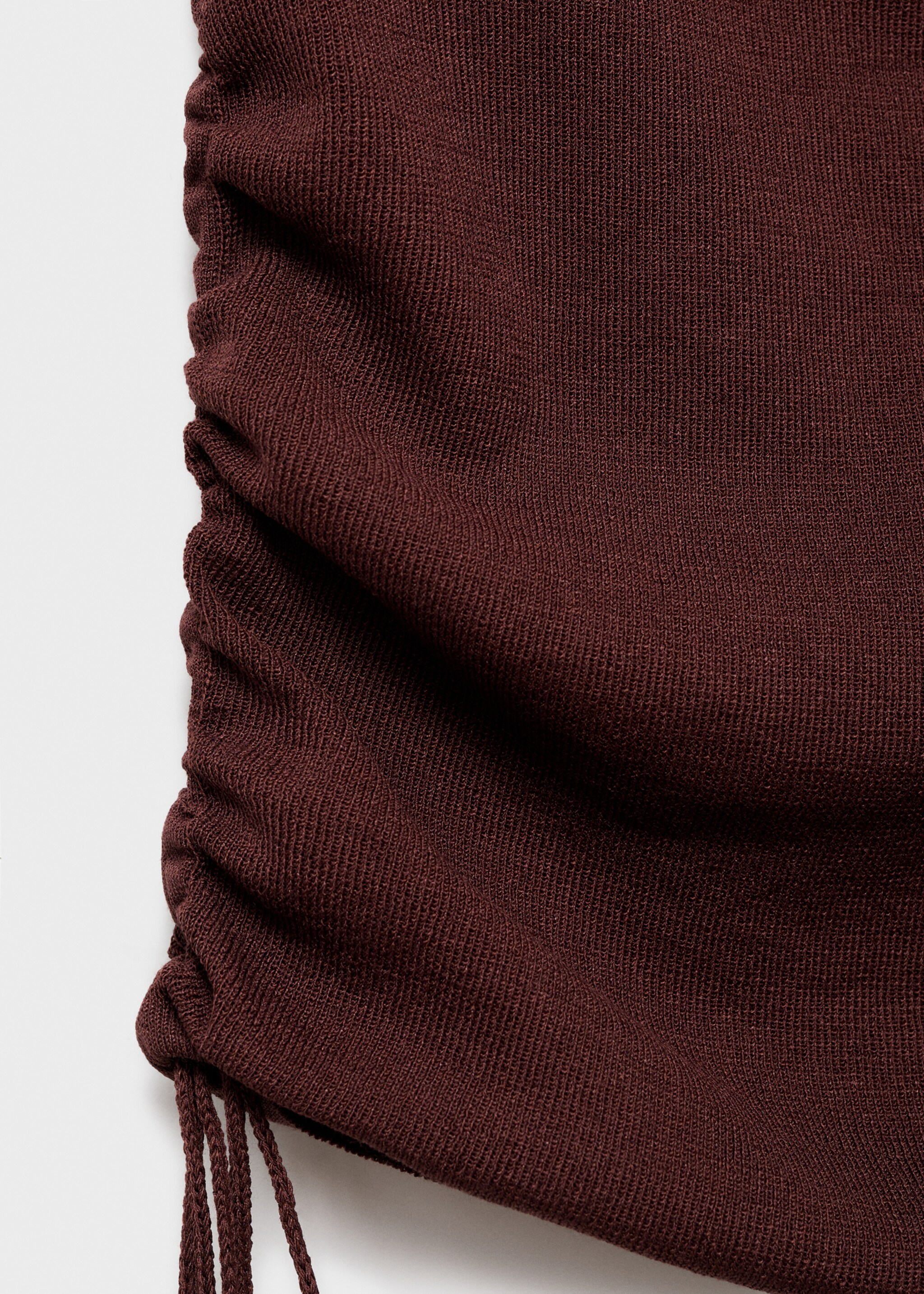 Top maille à fronces - Détail de l'article 0, Marron. Ref: 17024144-00.