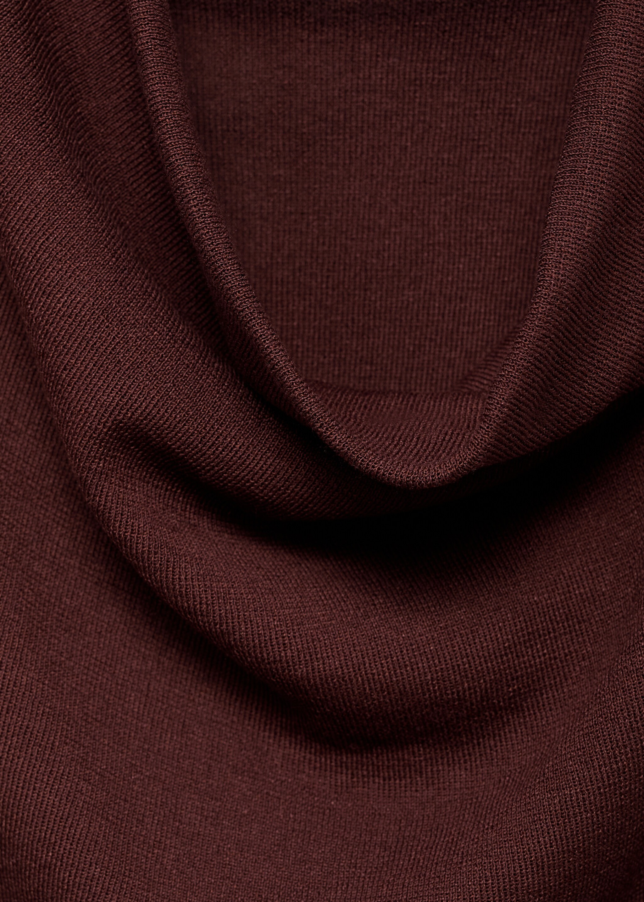 Top maille à fronces - Détail de l'article 8, Marron. Ref: 17024144-00.