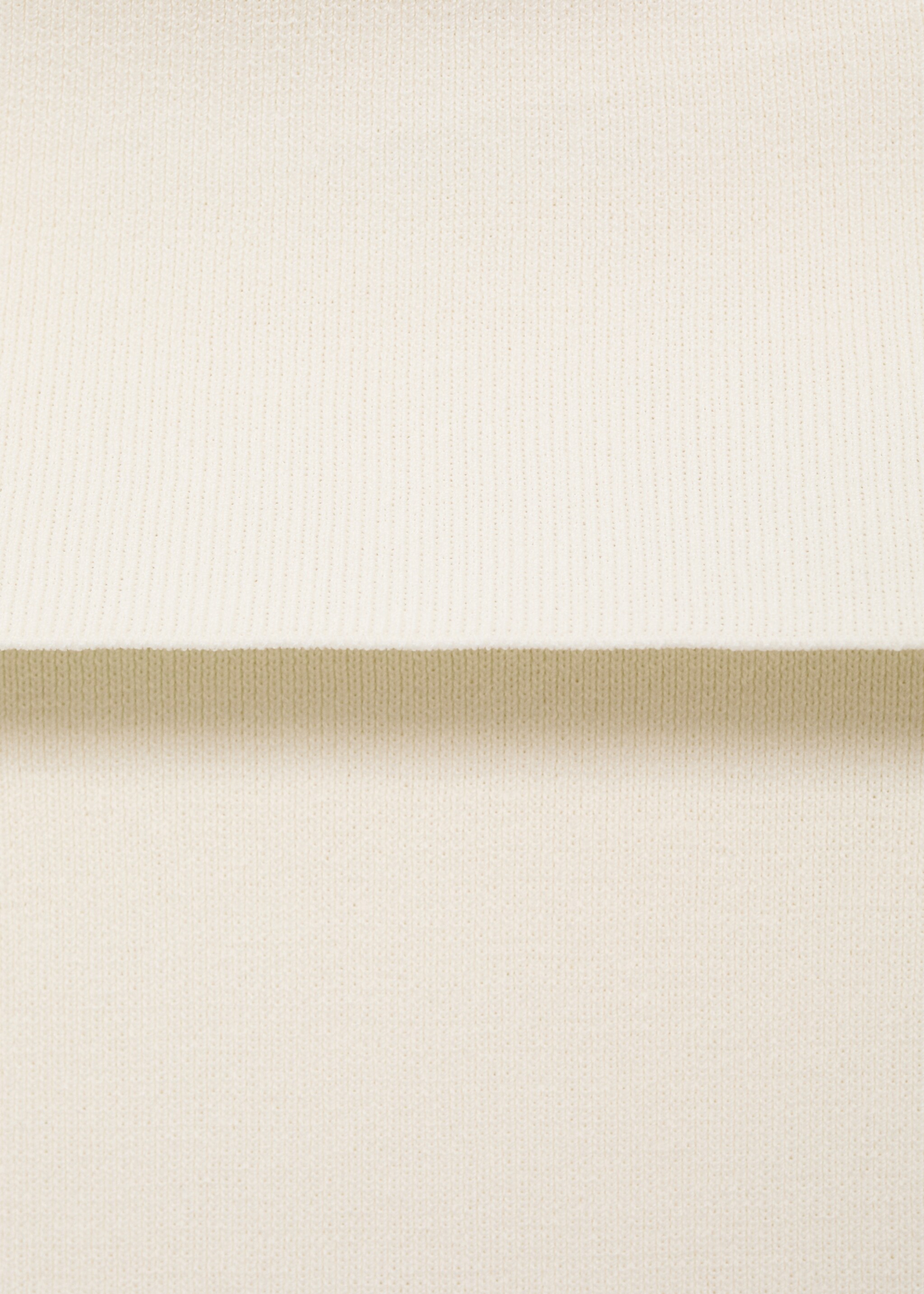 Strapless knitted top - Details of the article 8, Off White. Ref: 17024146-00.