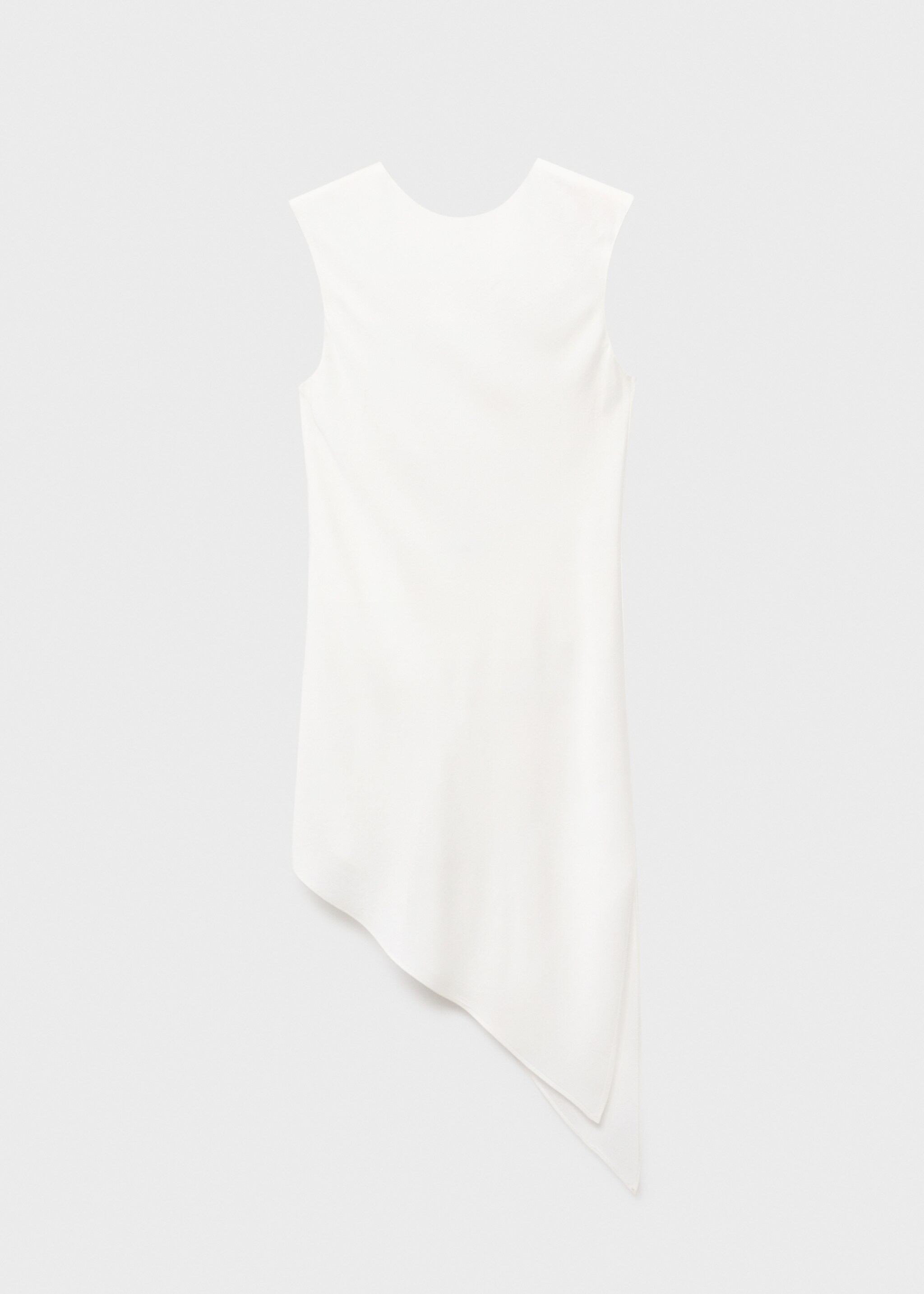 Top satiné asymétrique - Article sans modèle, Blanc. Ref: 17024148-00.