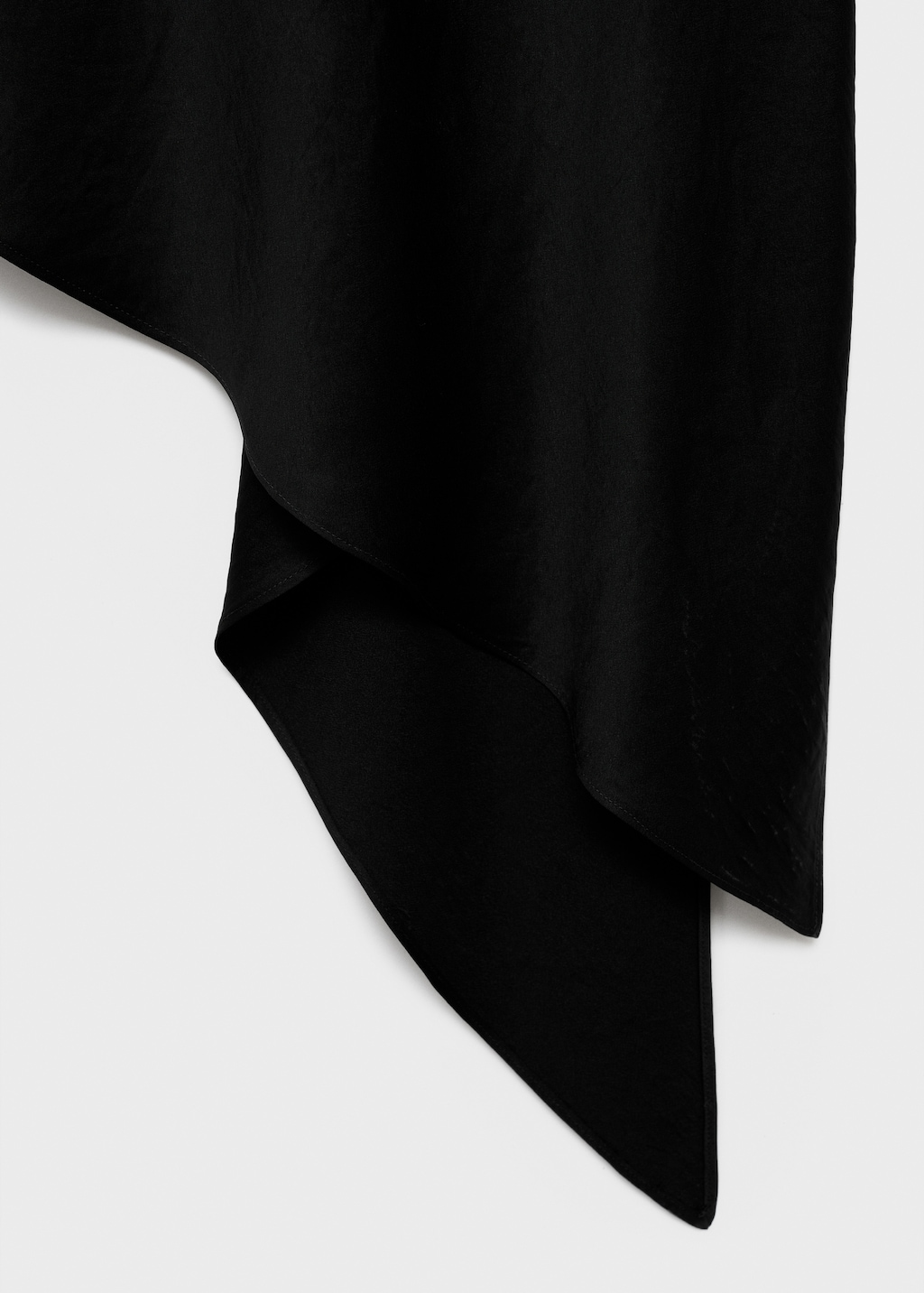 Asymmetrical satin top