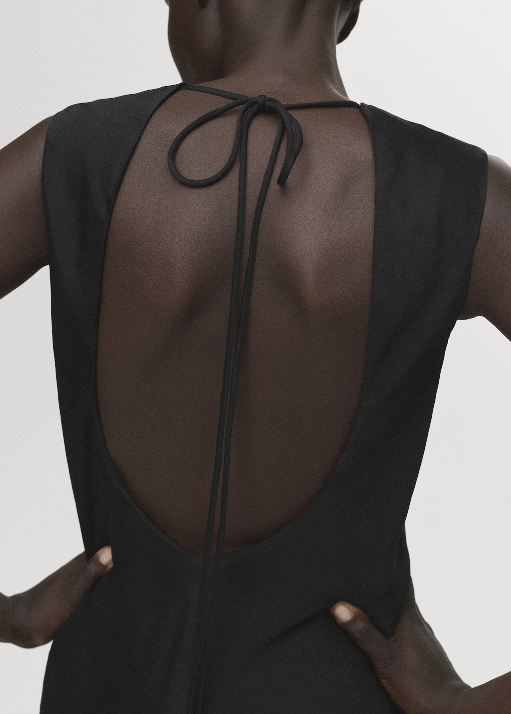 Asymmetrical satin top