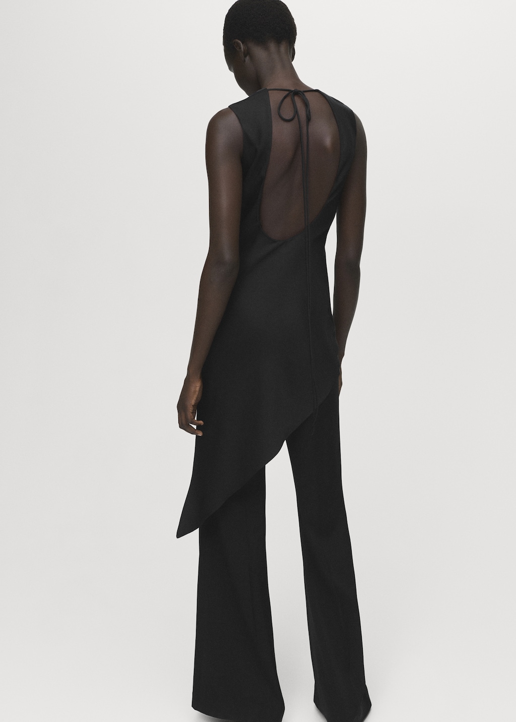 Asymmetrical satin top - Women | MANGO Madagascar