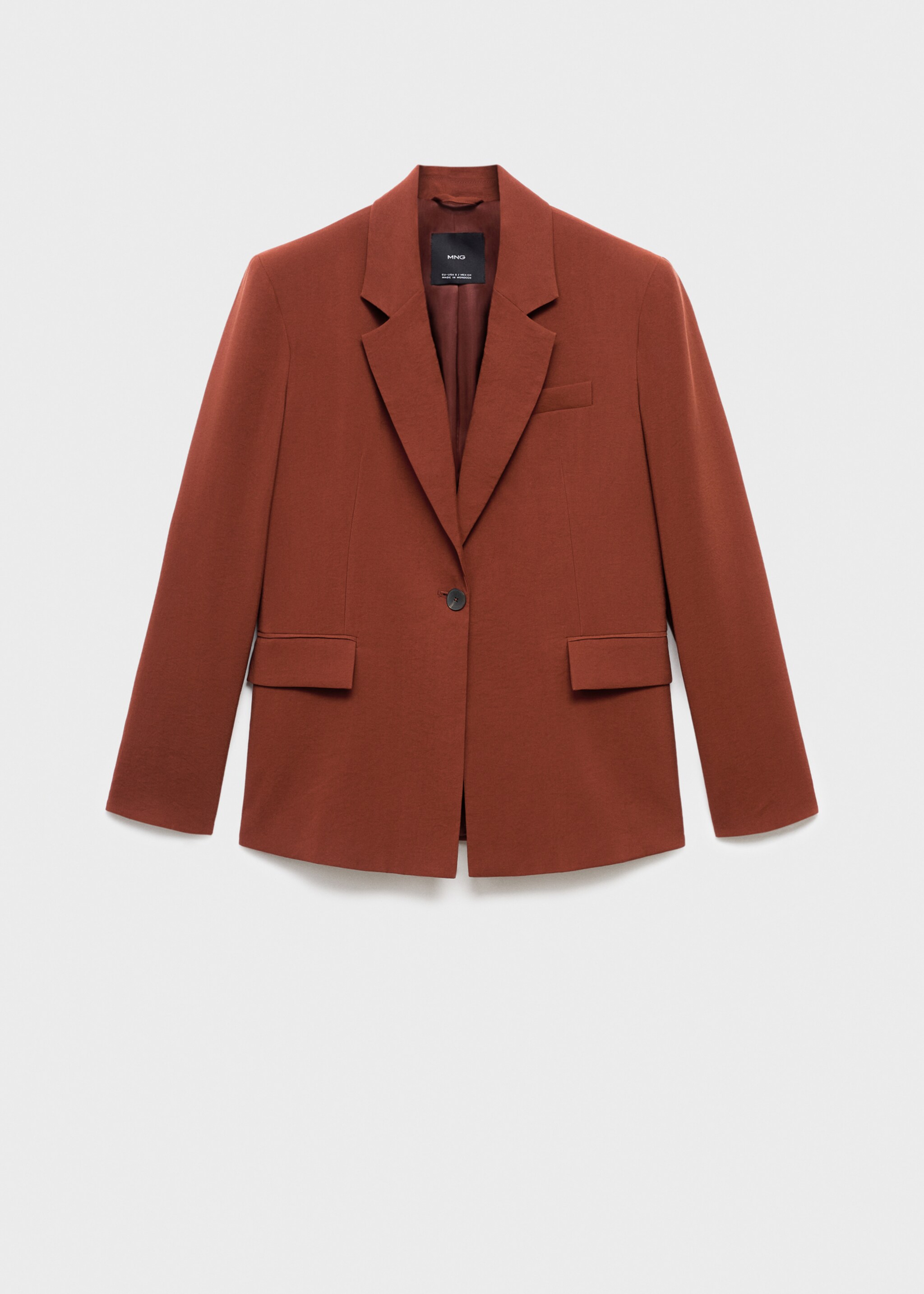 Blazer de costume modal - Article sans modèle, Orange brûlé. Ref: 17024150-00.