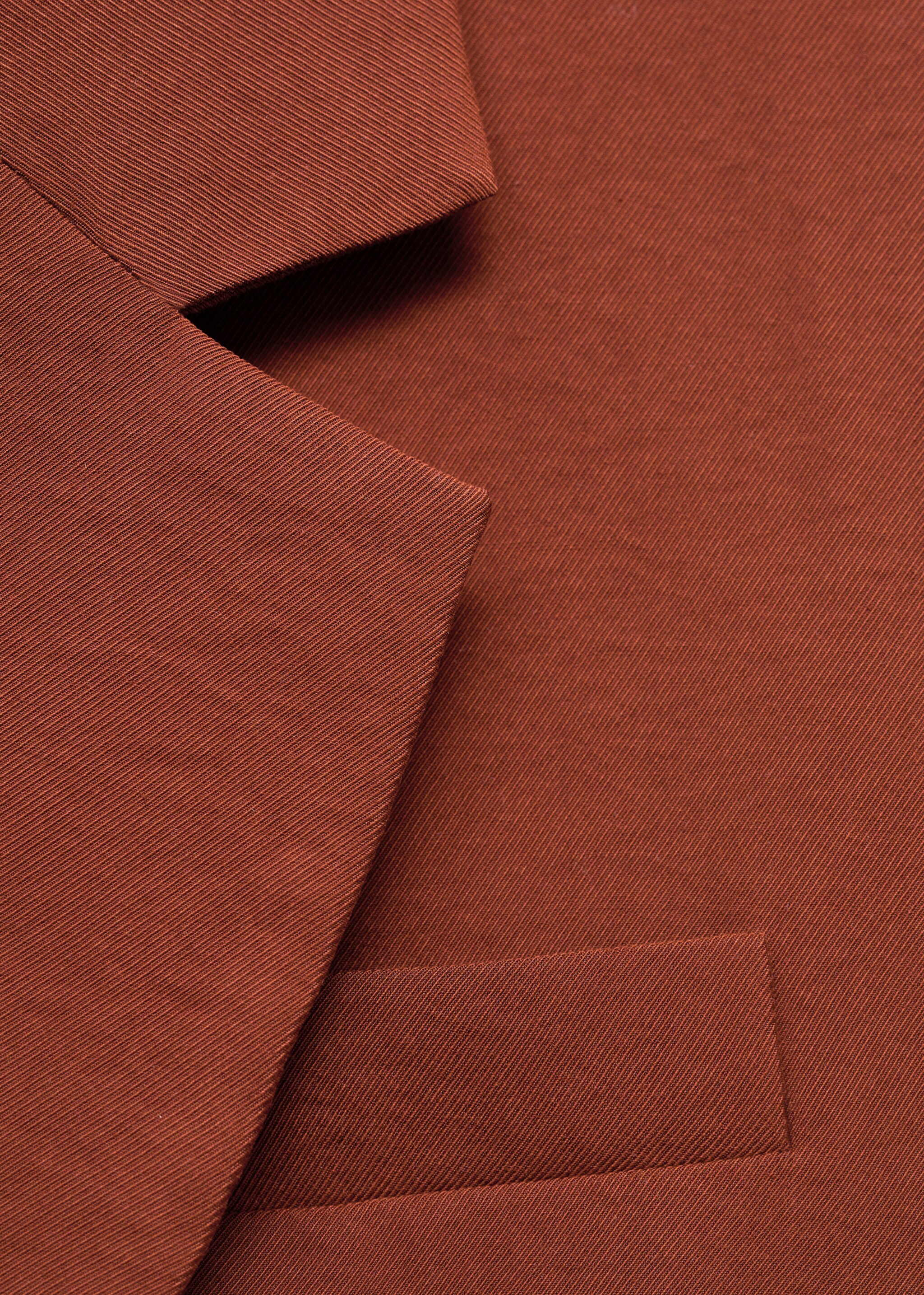 Blazer de costume modal - Détail de l'article 8, Orange brûlé. Ref: 17024150-00.