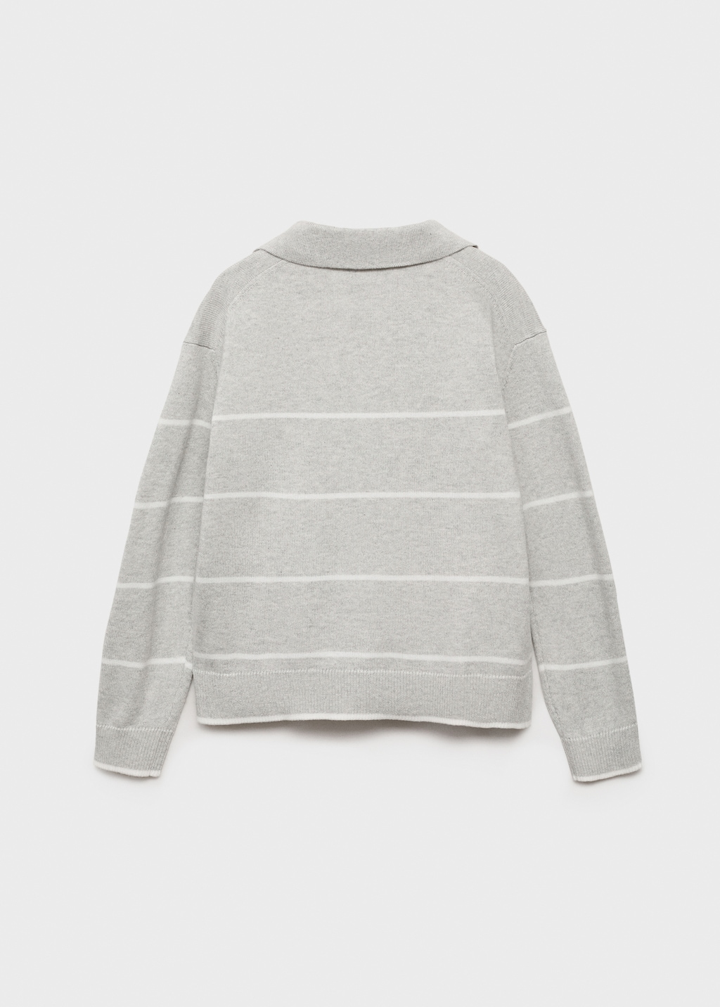 Striped polo-neck sweater
