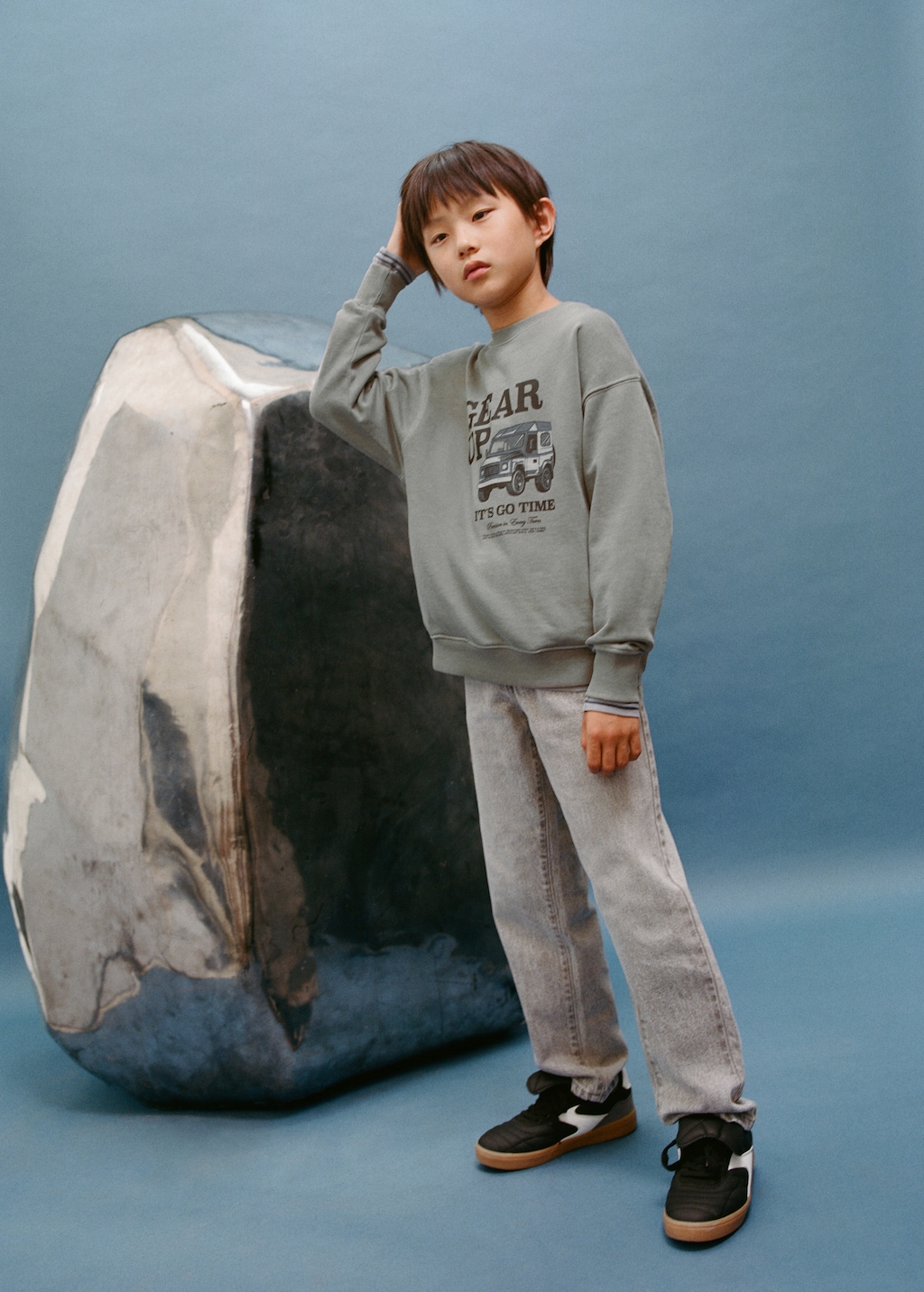 Printed cotton sweatshirt