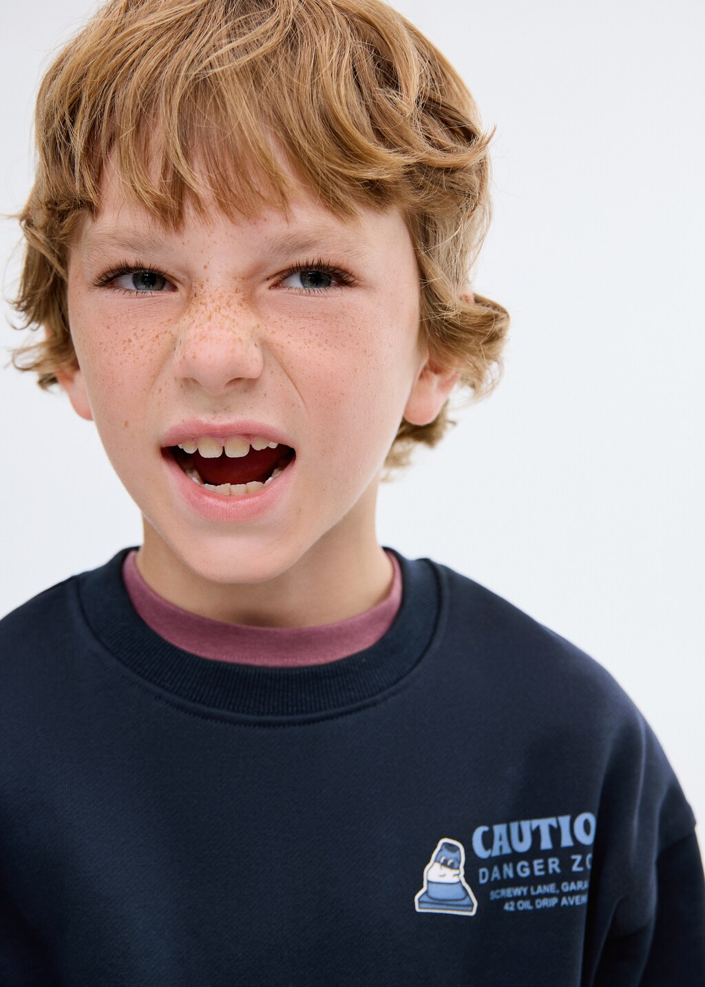 Printed cotton sweatshirt