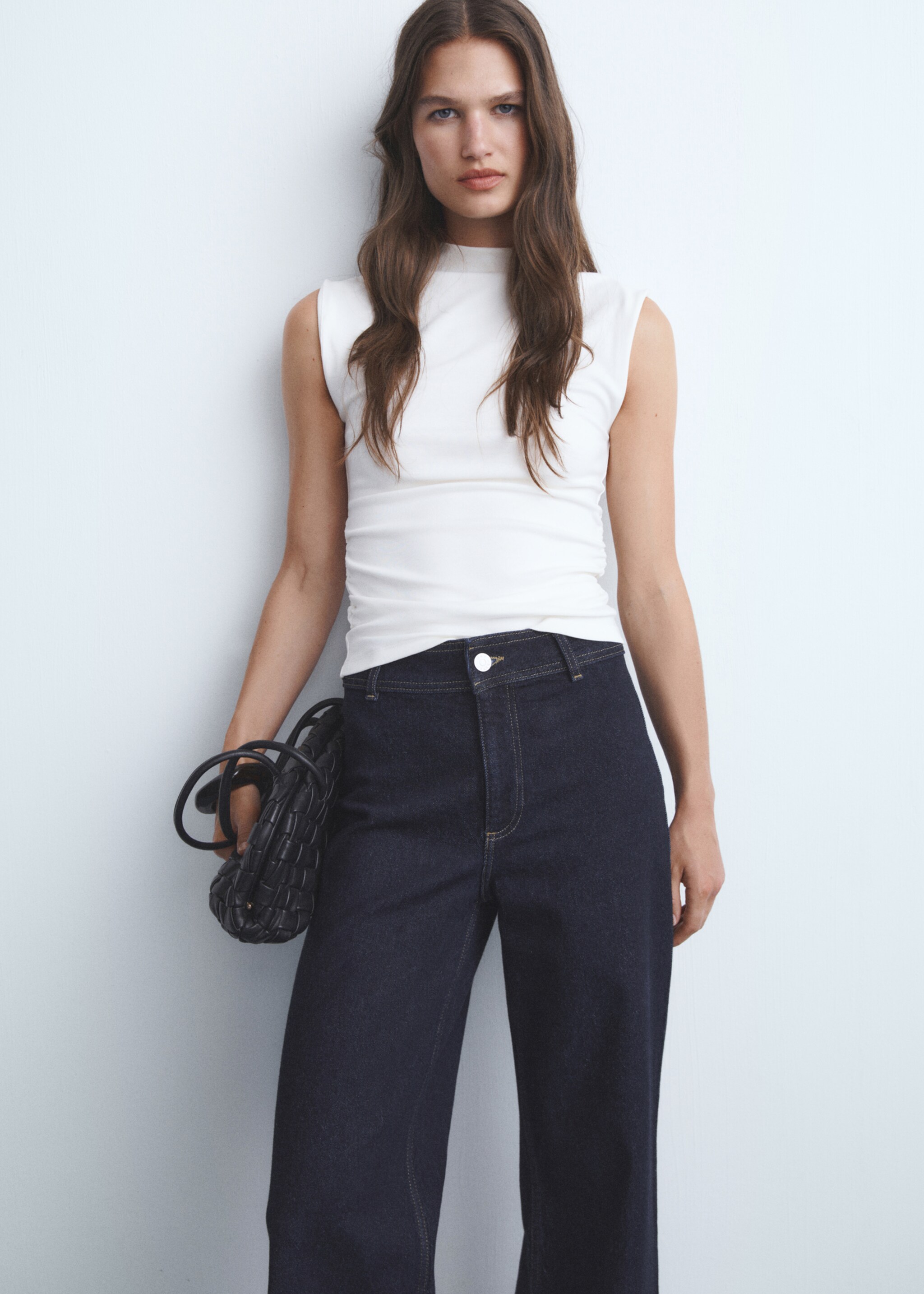 Jean style jupe-culotte Catherin taille haute - Détail de l'article 1, Bleu. Ref: 17024426-00.