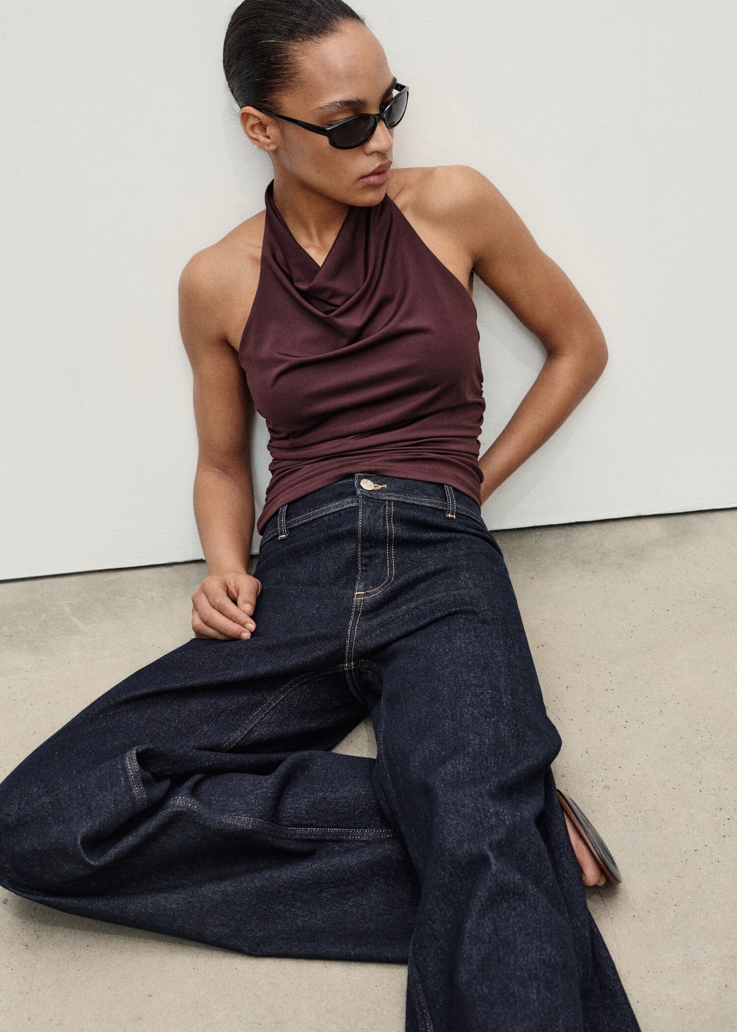 Jean style jupe-culotte Catherin taille haute - Détail de l'article 1