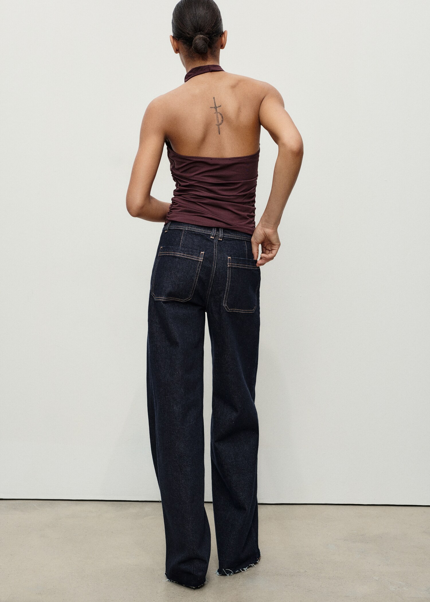 Jean style jupe-culotte Catherin taille haute - Verso de l’article
