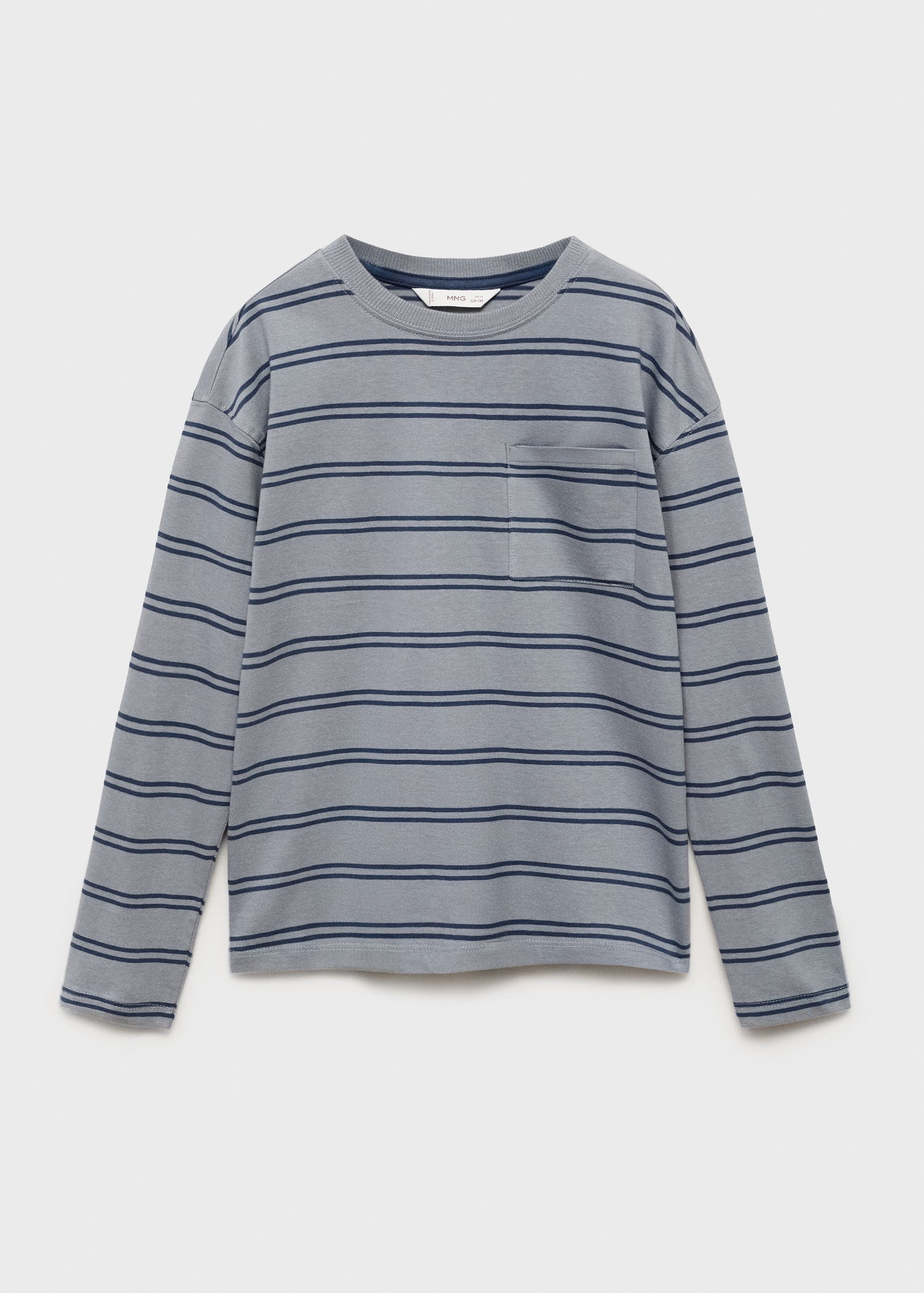 Chest-pocket striped T-shirt - Article without model