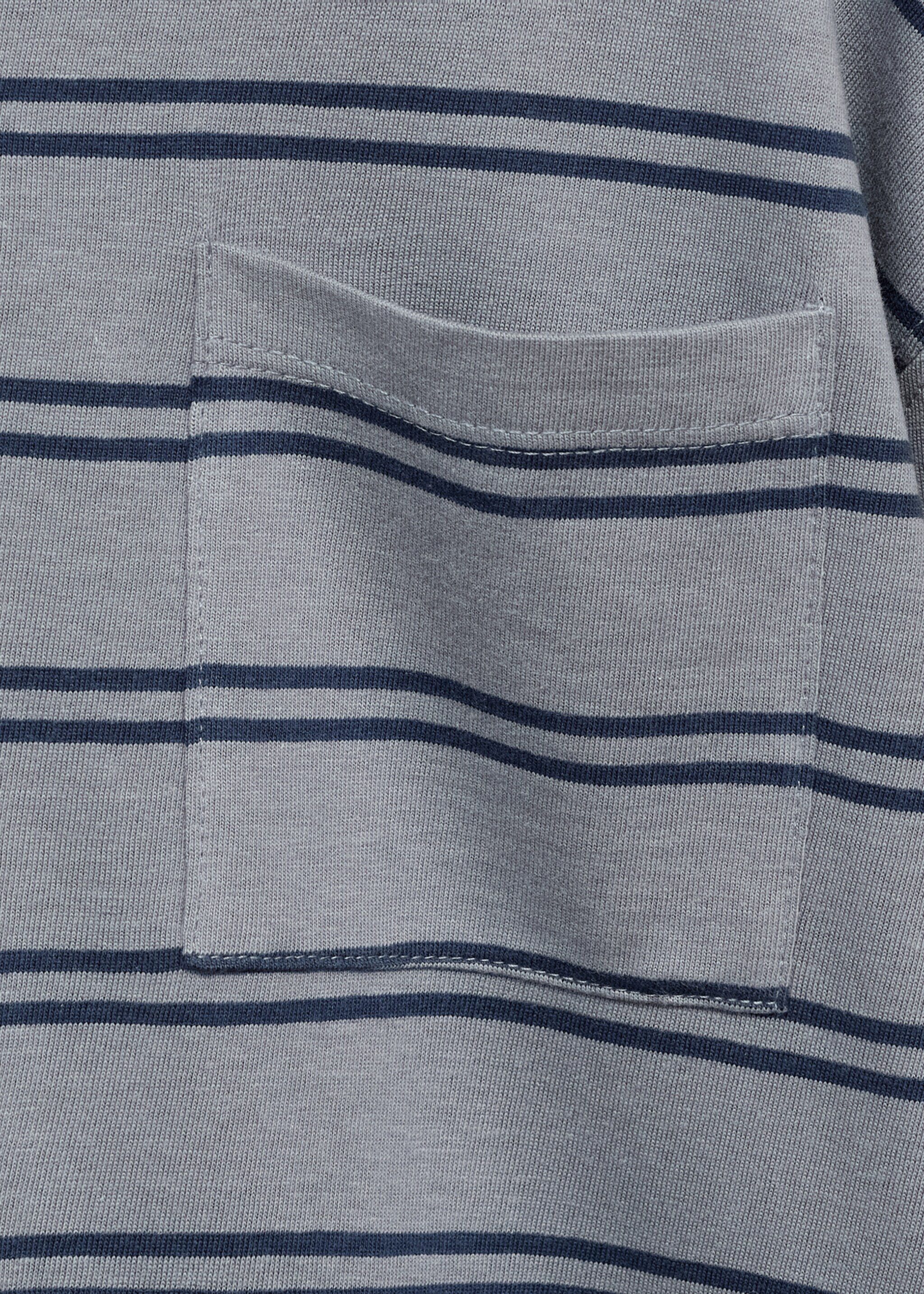 Streifen-T-Shirt mit Tasche - Detail des Artikels 8, Grau. Ref: 17024428-00.