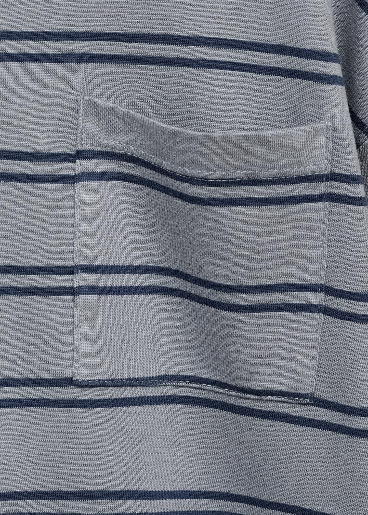 Chest-pocket striped T-shirt - Details of the article 8