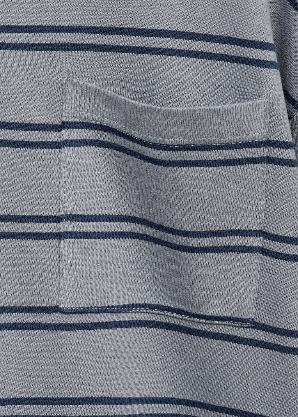 Chest-pocket striped T-shirt