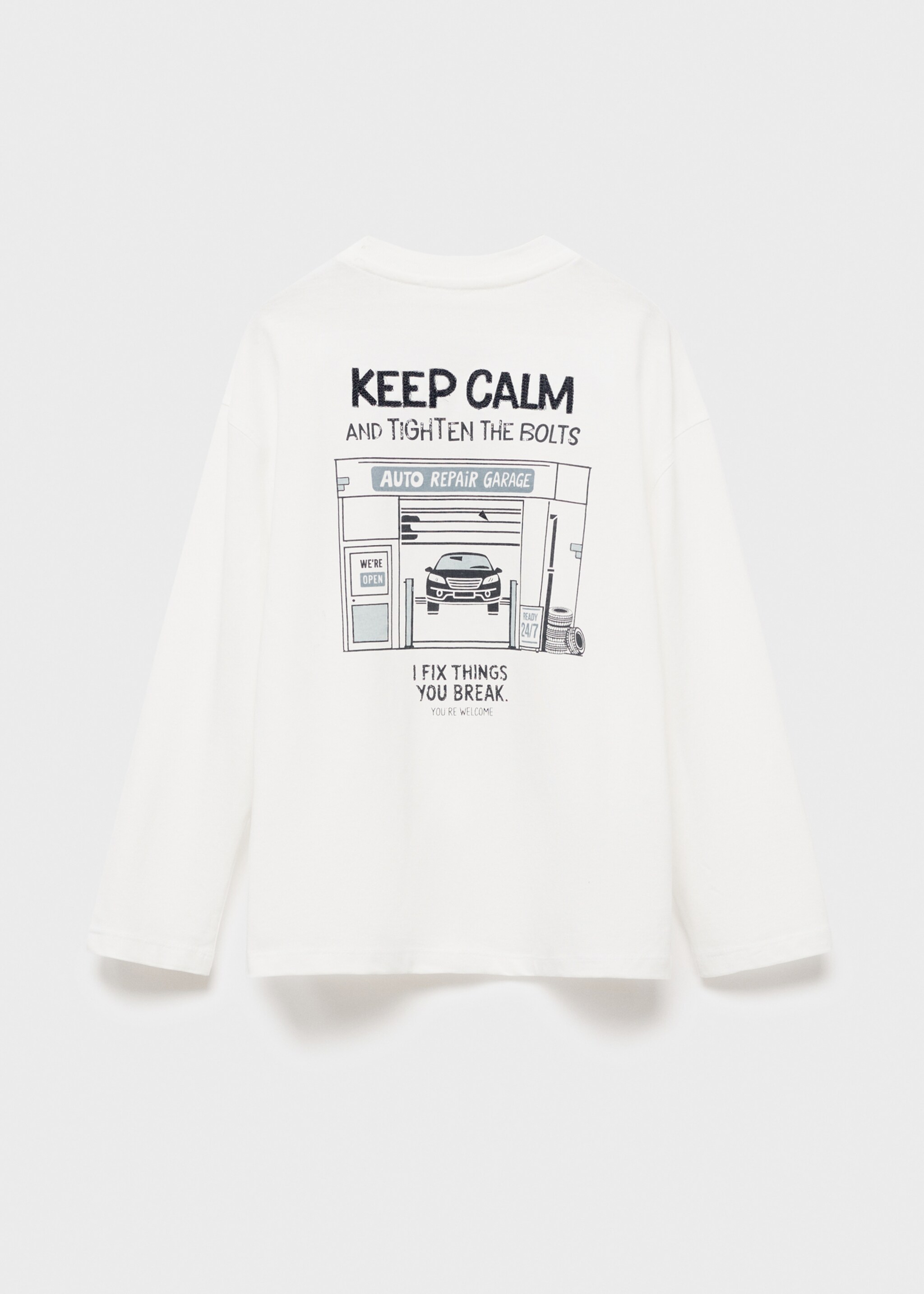 T-shirt keepcalm - Reverse of the article, Off White. Ref: 17024429-00.