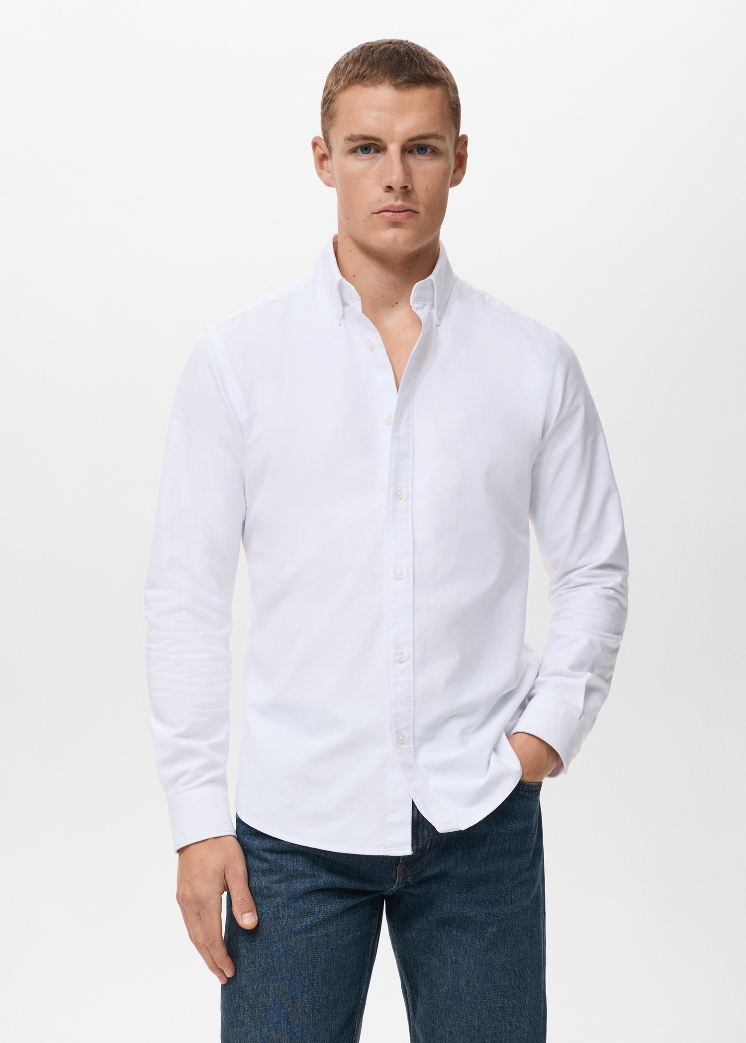 Camisa 100% algodón Oxford Hombre MNG Panamá