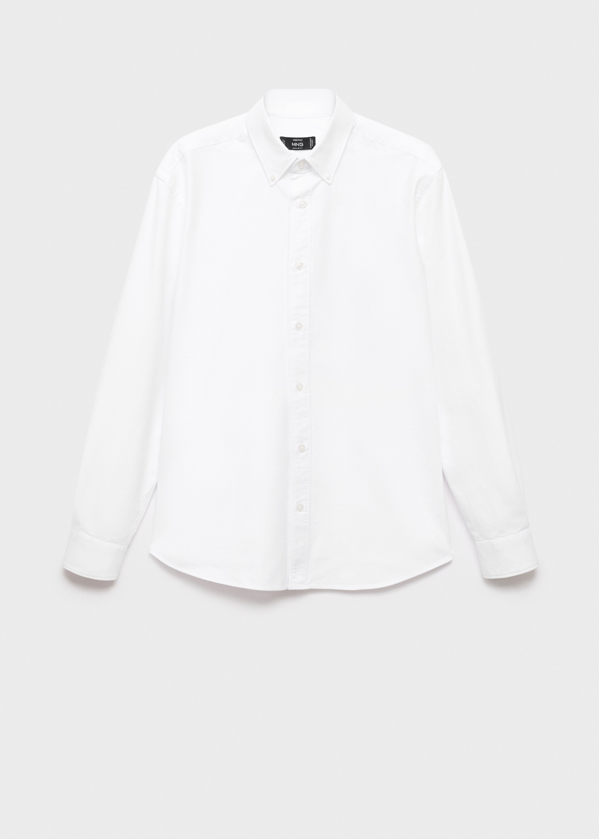 100% cotton Oxford shirt - Article without model, White. Ref: 17024431-00.