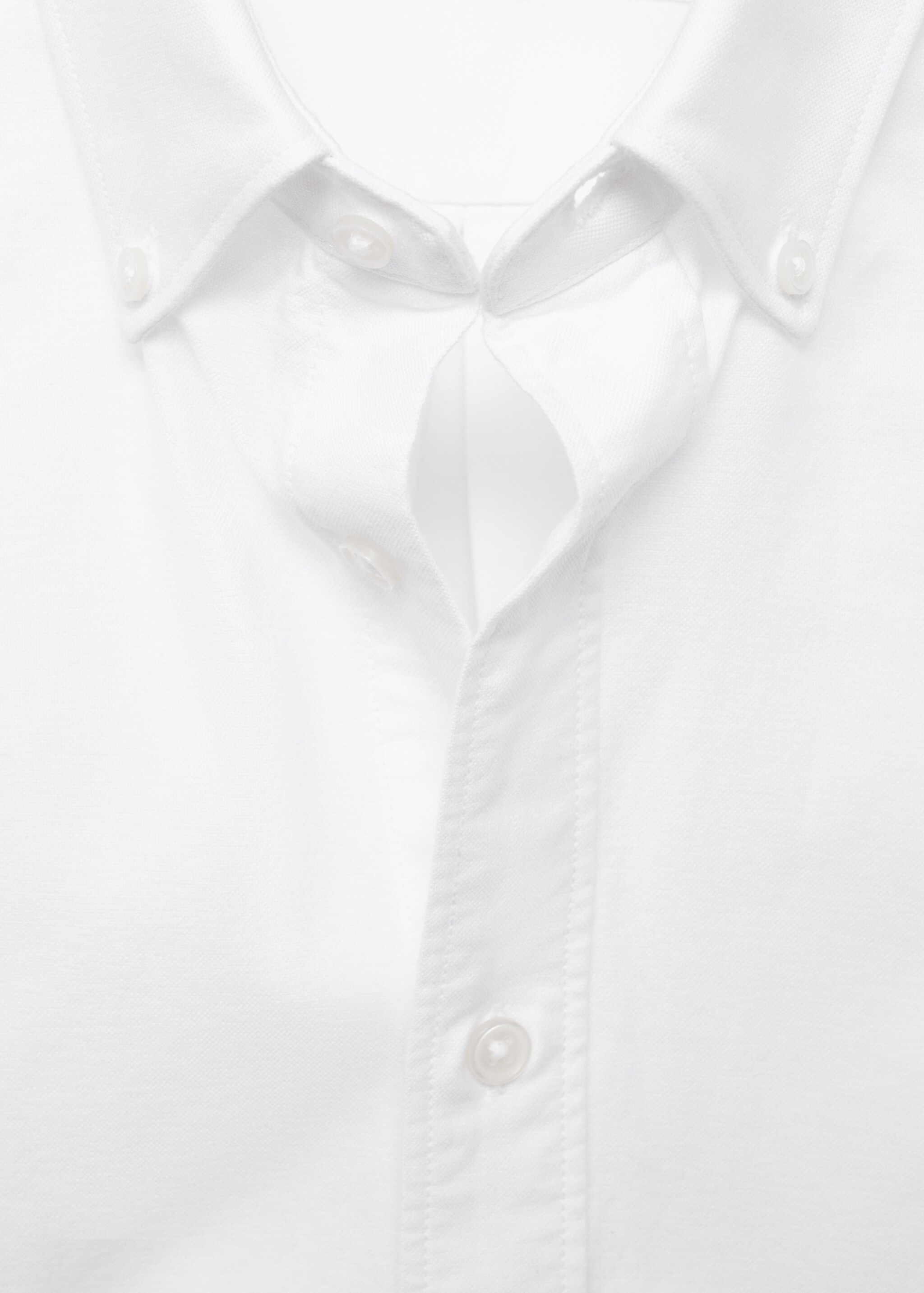 100% cotton Oxford shirt - Details of the article 8, White. Ref: 17024431-00.