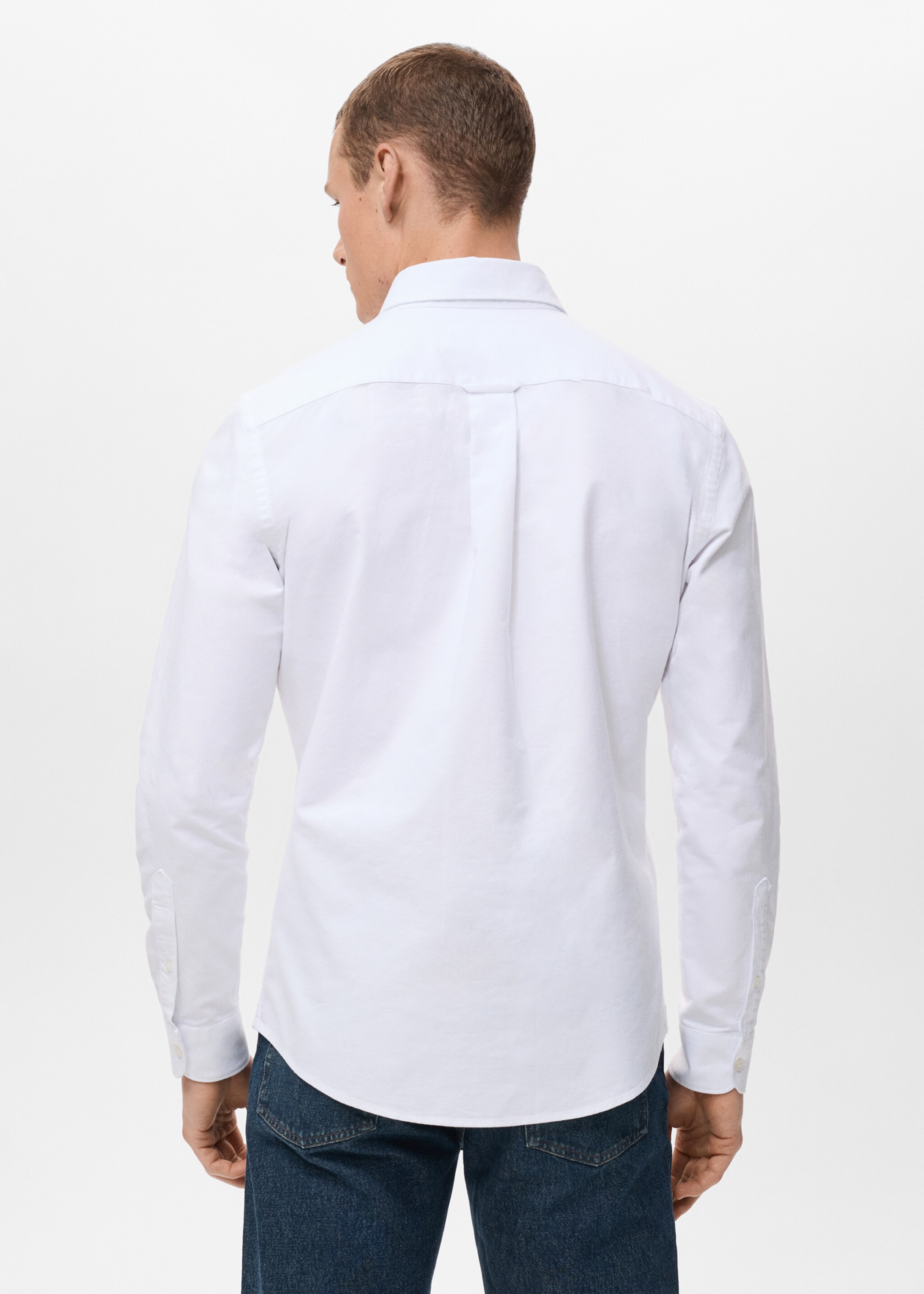 100% cotton Oxford shirt - Reverse of the article, White. Ref: 17024431-00.