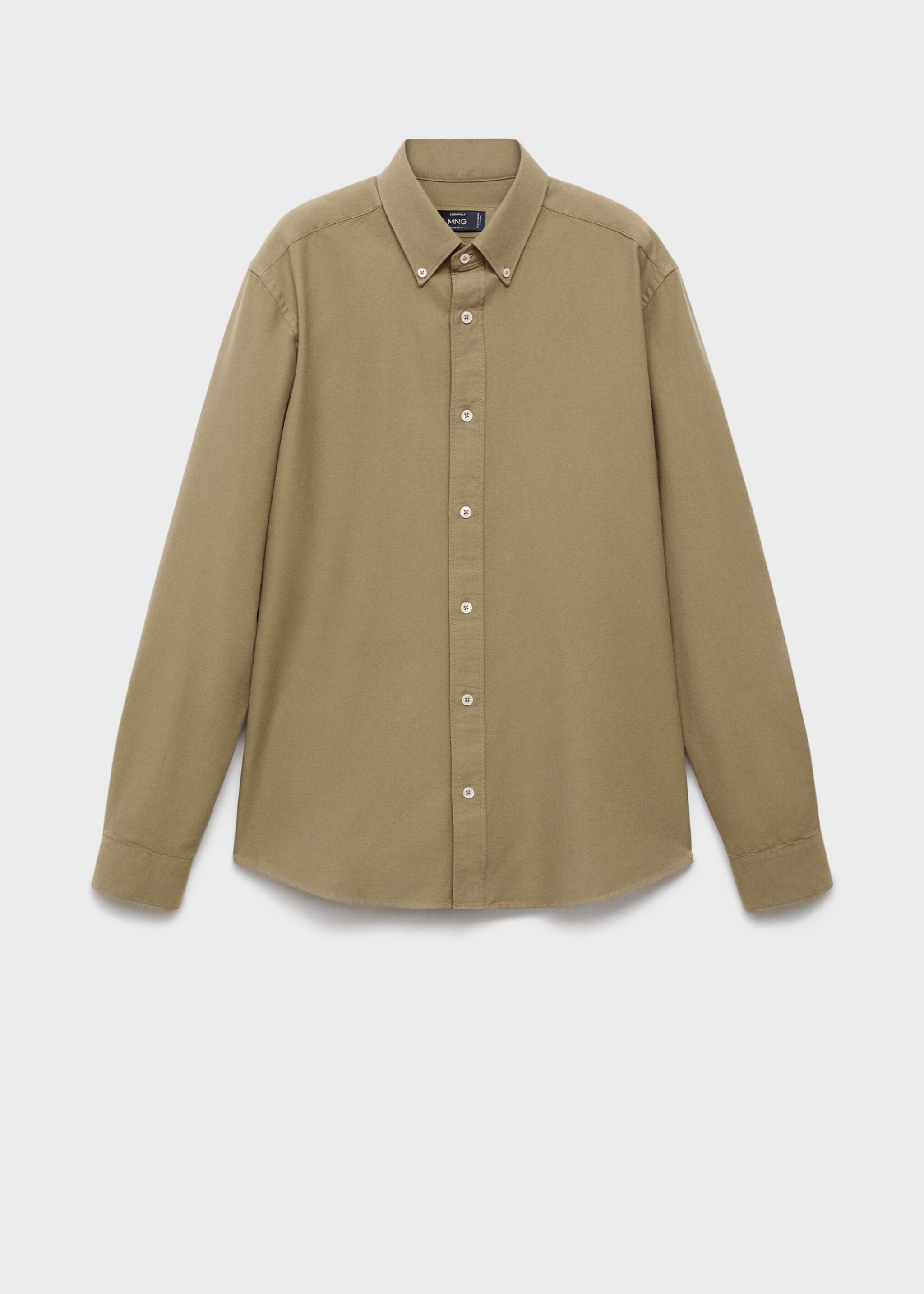100% cotton Oxford shirt - Article without model, Khaki. Ref: 17024431-00.