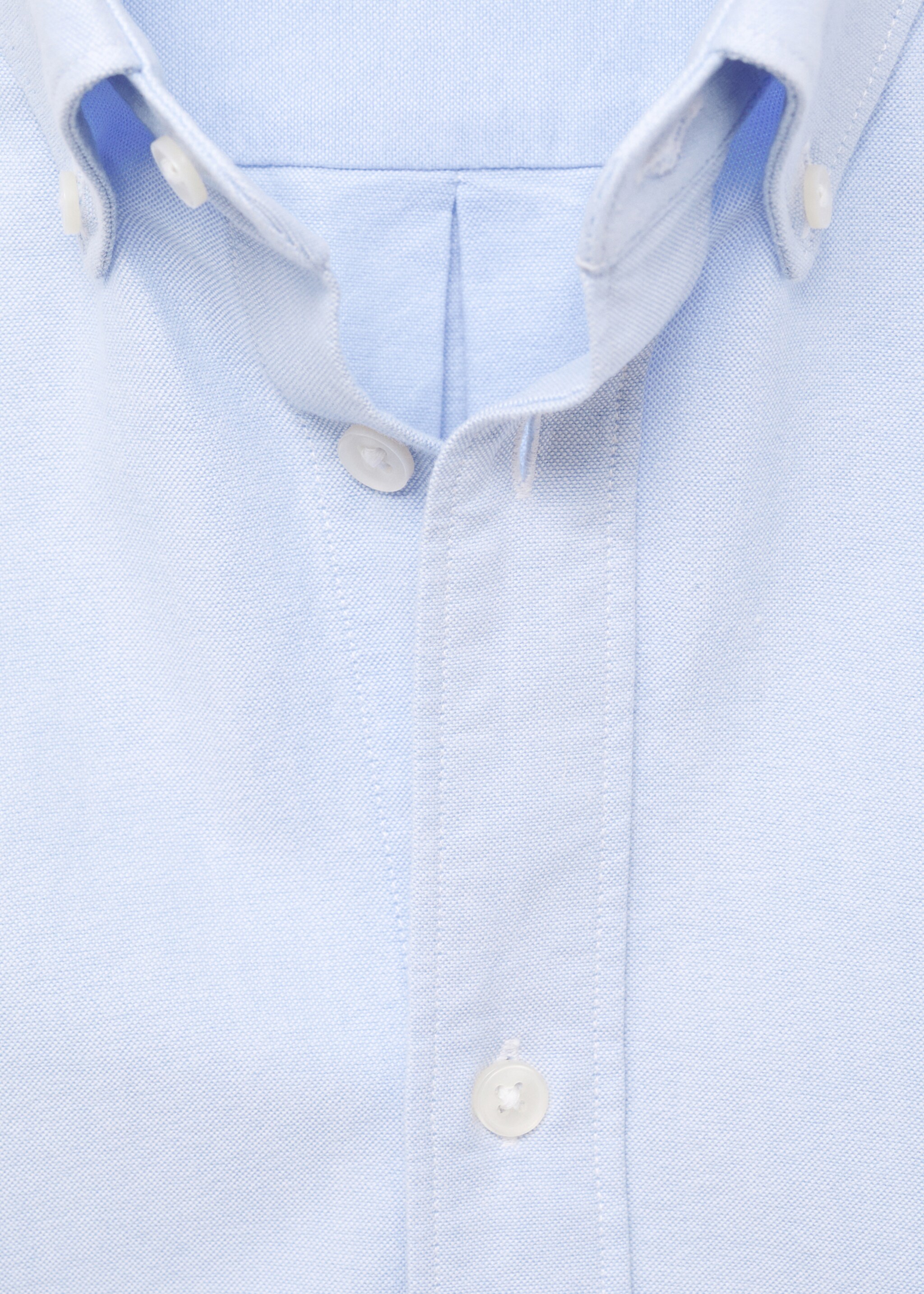 100% cotton Oxford shirt - Details of the article 8, Sky Blue. Ref: 17024431-00.