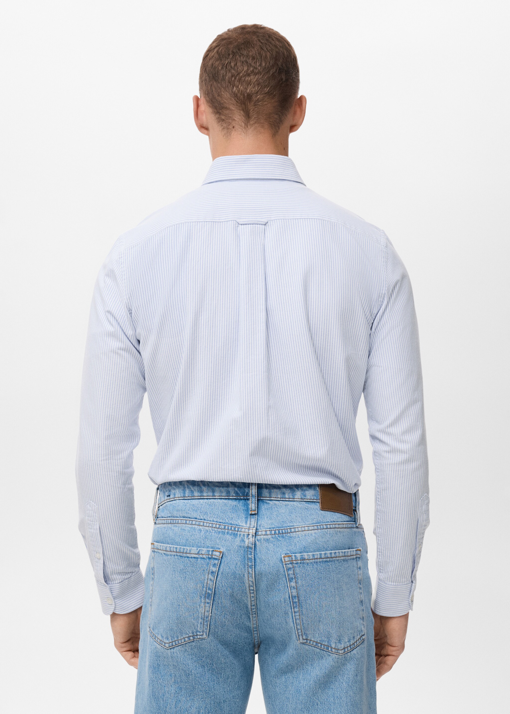 Camisa 100% algodón rayas kodak - Reverso del artículo, Azul celeste. Ref: 17024432-00.
