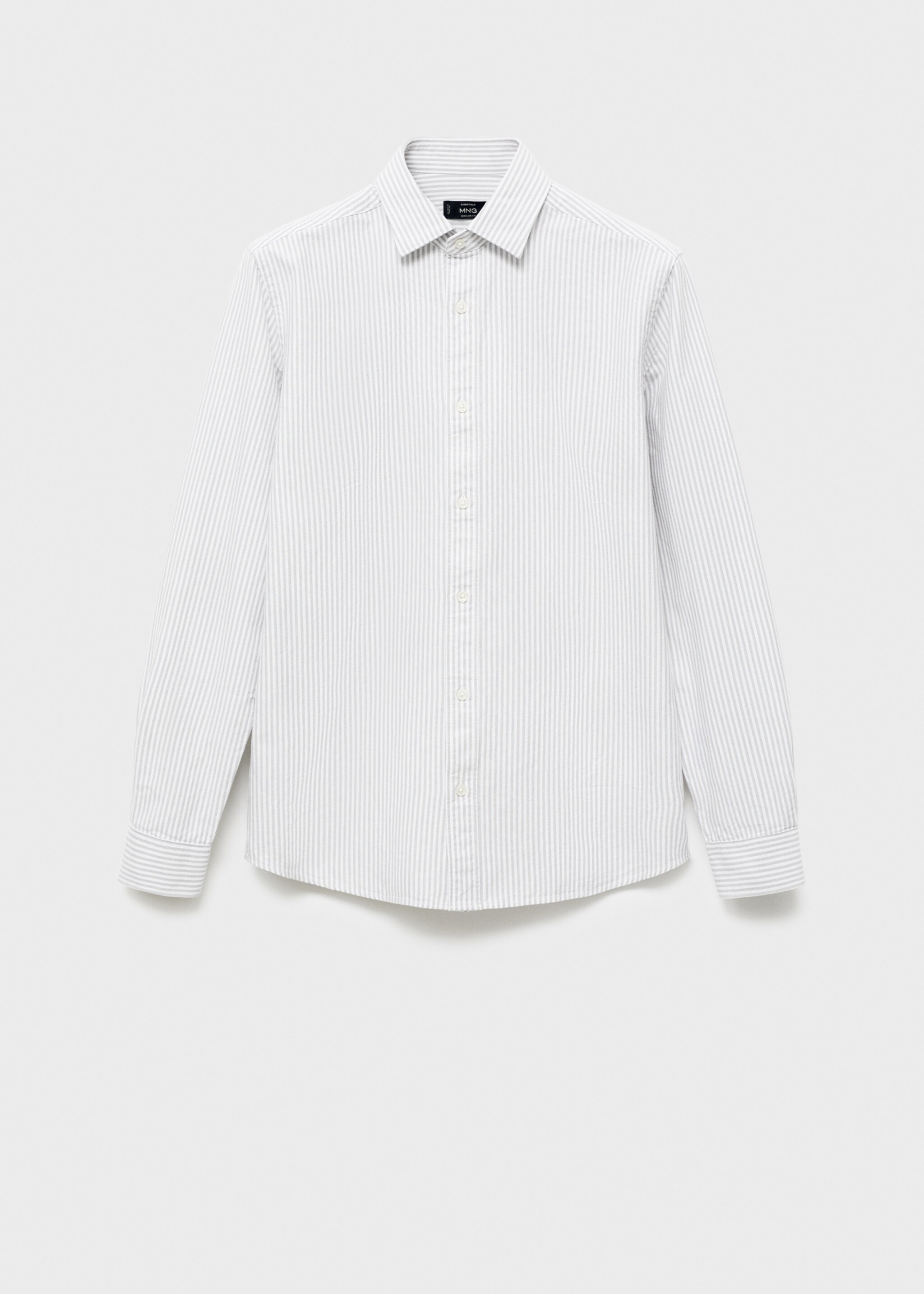 Chemise 100 % coton rayures bicolores - Article sans modèle, Gris. Ref: 17024433-00.