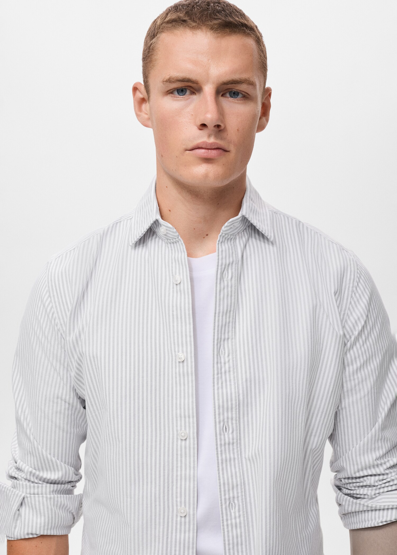 Chemise 100 % coton rayures bicolores - Détail de l'article 1