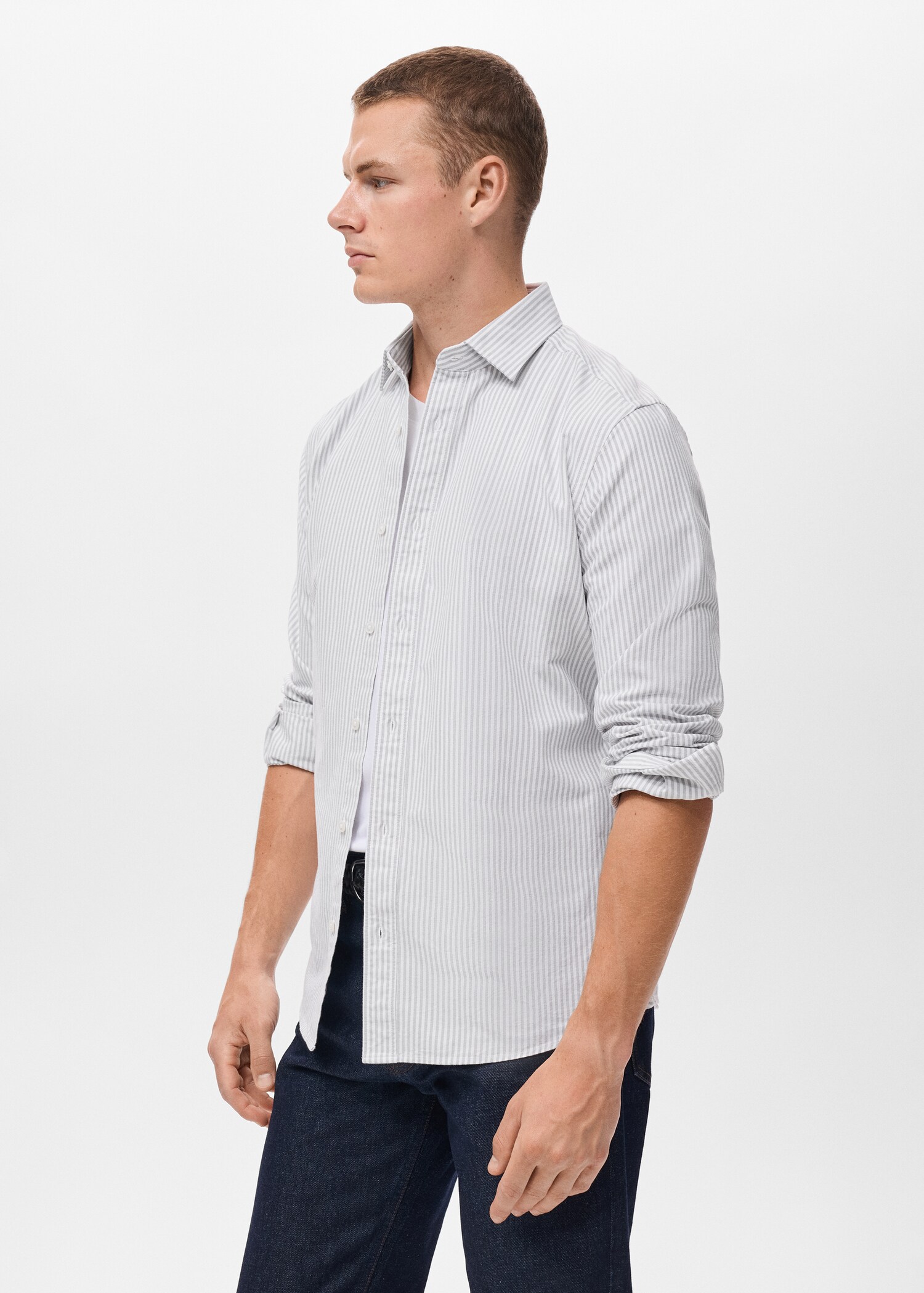 Chemise 100 % coton rayures bicolores - Détail de l'article 2