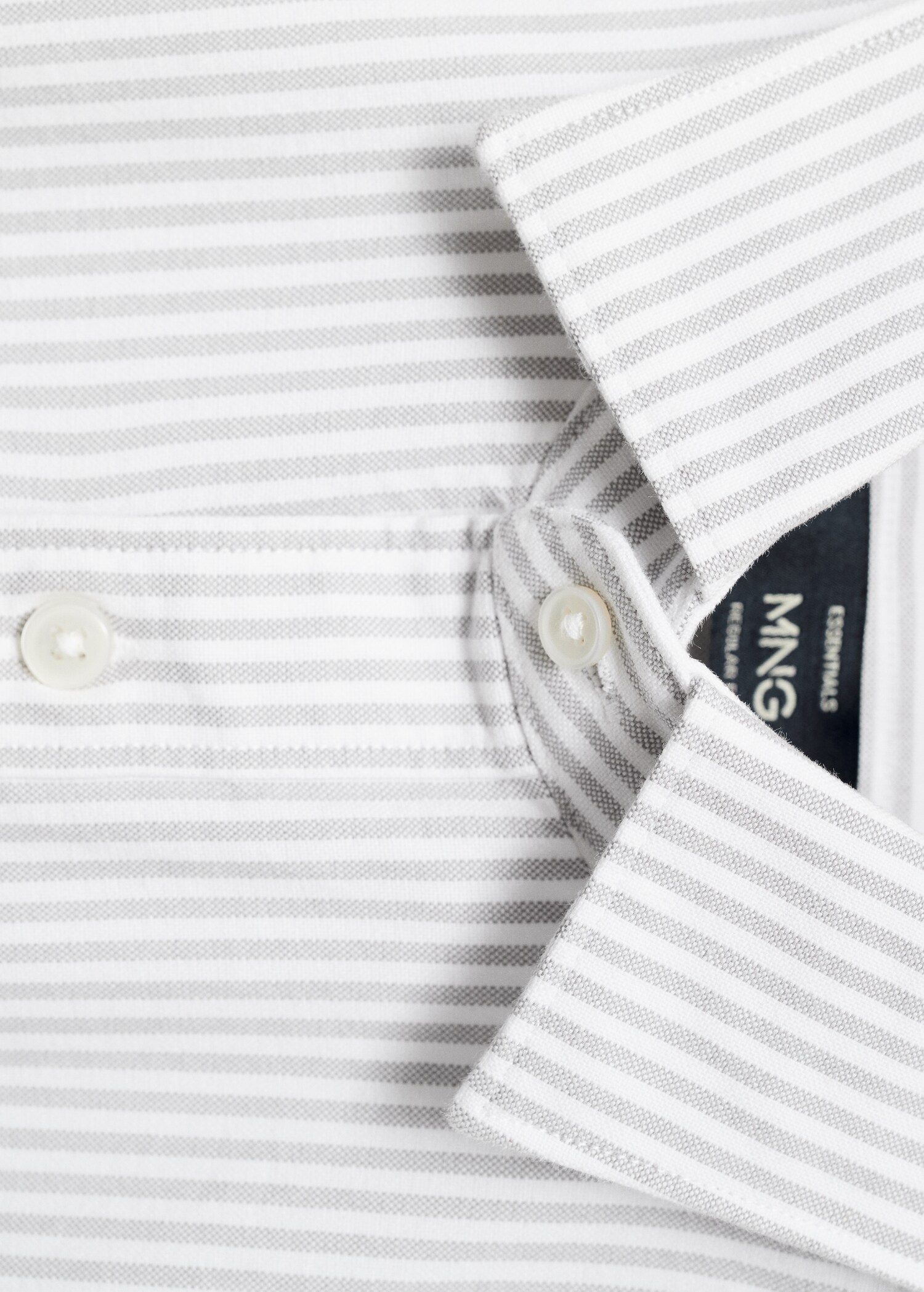 Chemise 100 % coton rayures bicolores - Détail de l'article 8