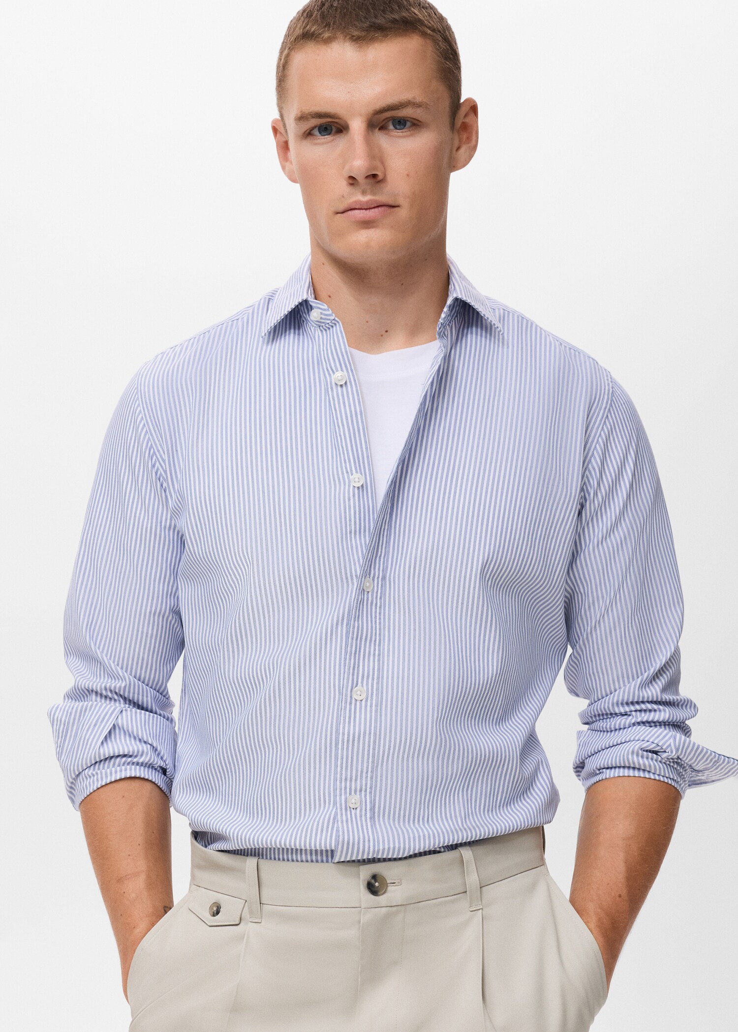 100% cotton kodak striped shirt - Medium plane