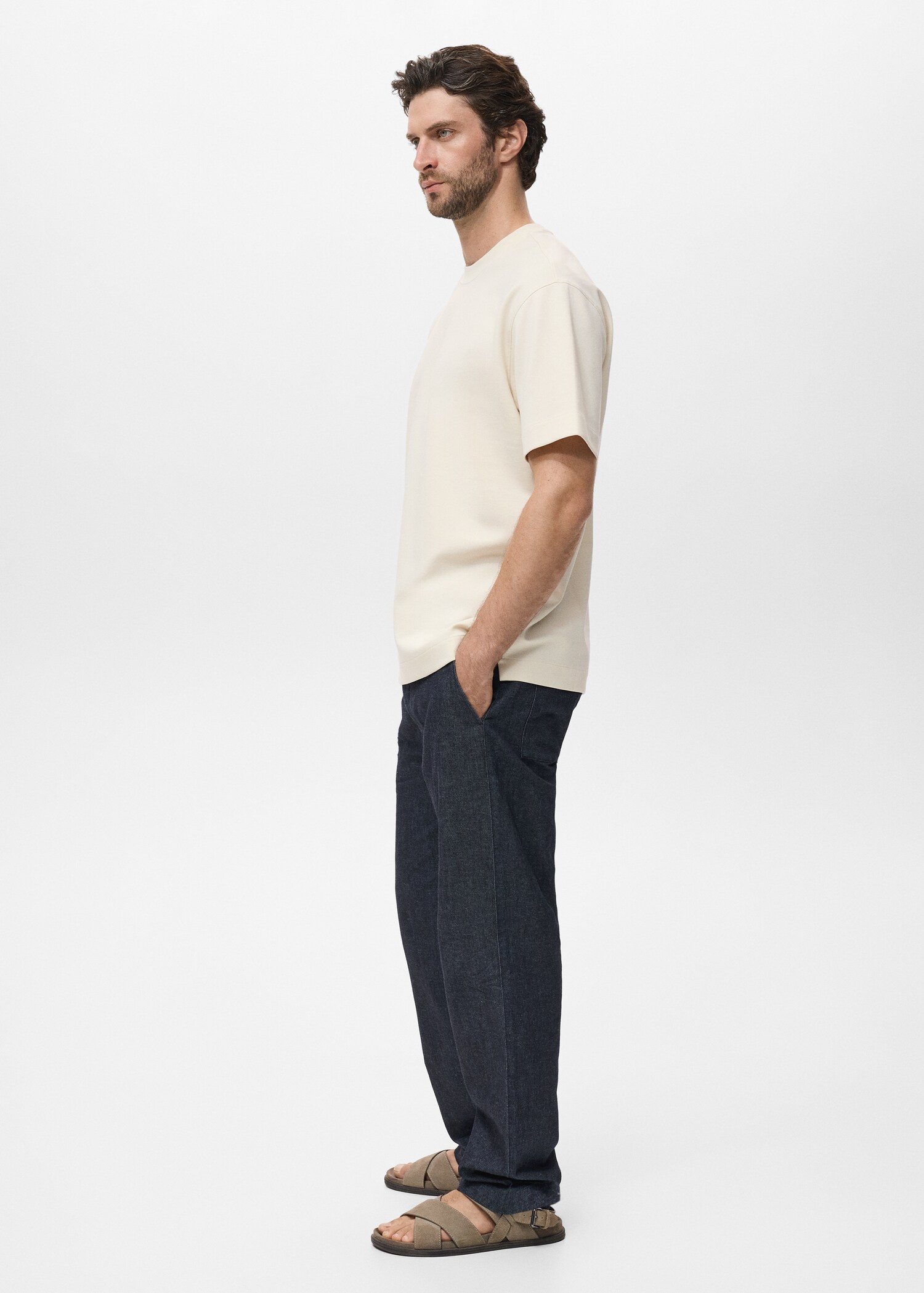 sweatshirt fabric t-shirt relaxed fit - Details of the article 2