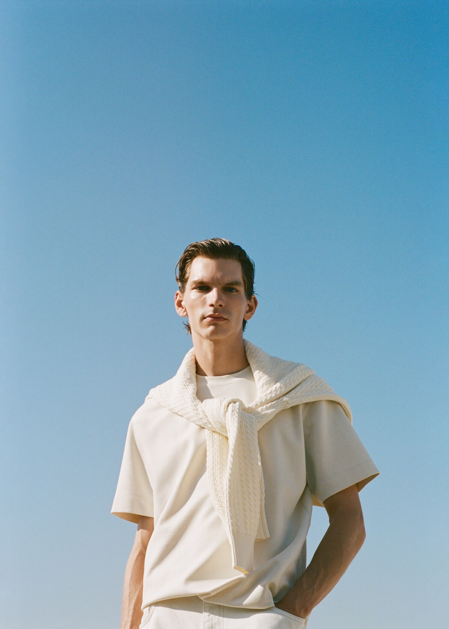 Relaxed-fit sweatshirt fabric t-shirt - Details of the article 3