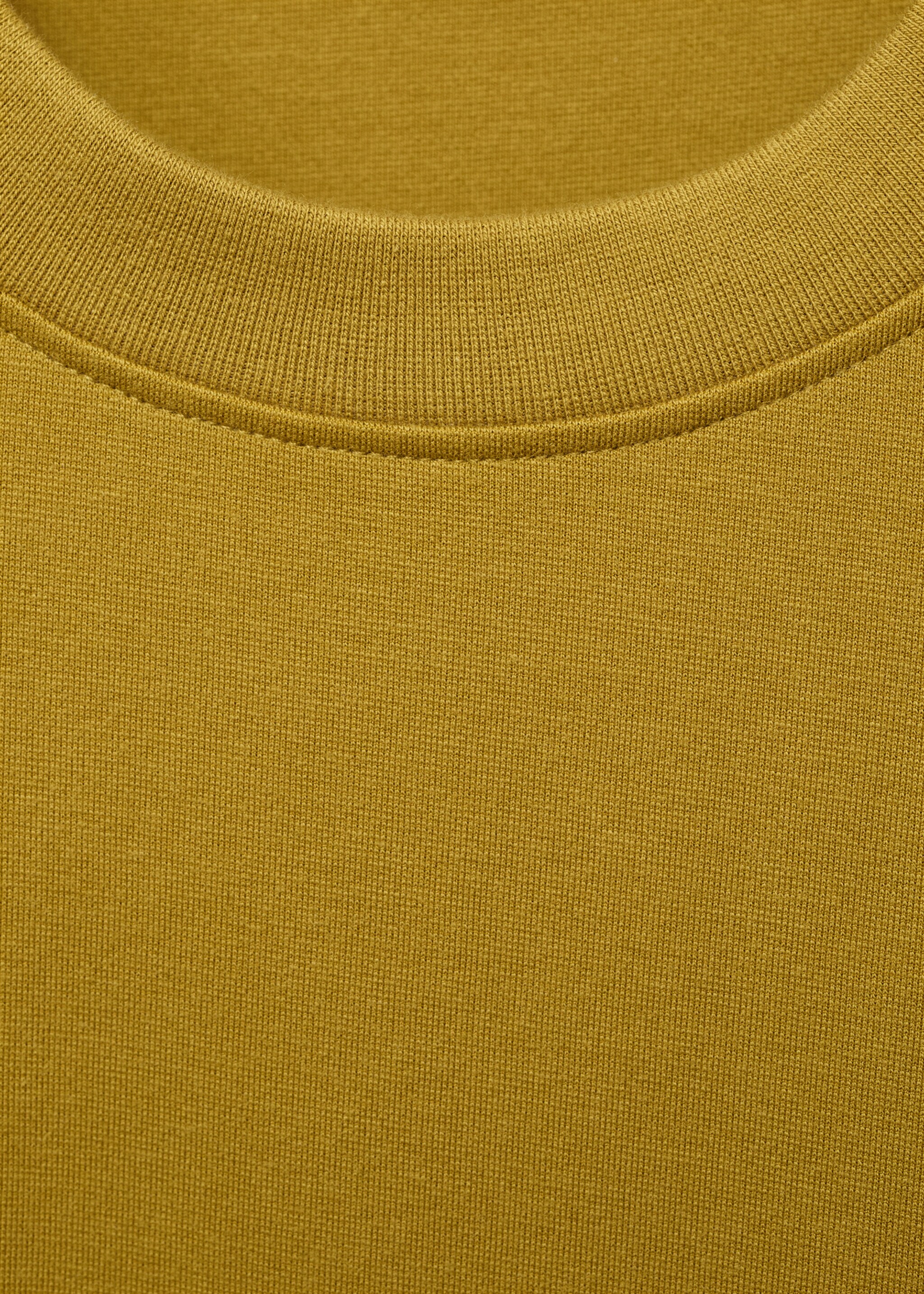 sweatshirt fabric t-shirt relaxed fit - Details of the article 8, Ochre. Ref: 17024436-00.
