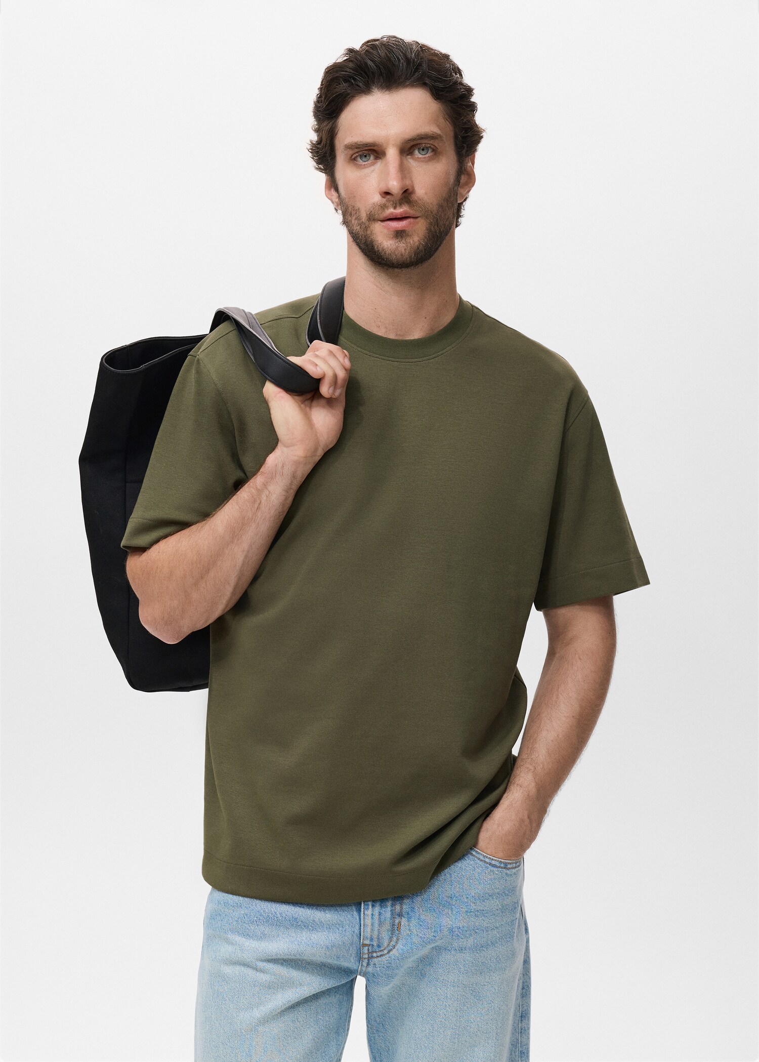 sweatshirt fabric t-shirt relaxed fit - Medium plane