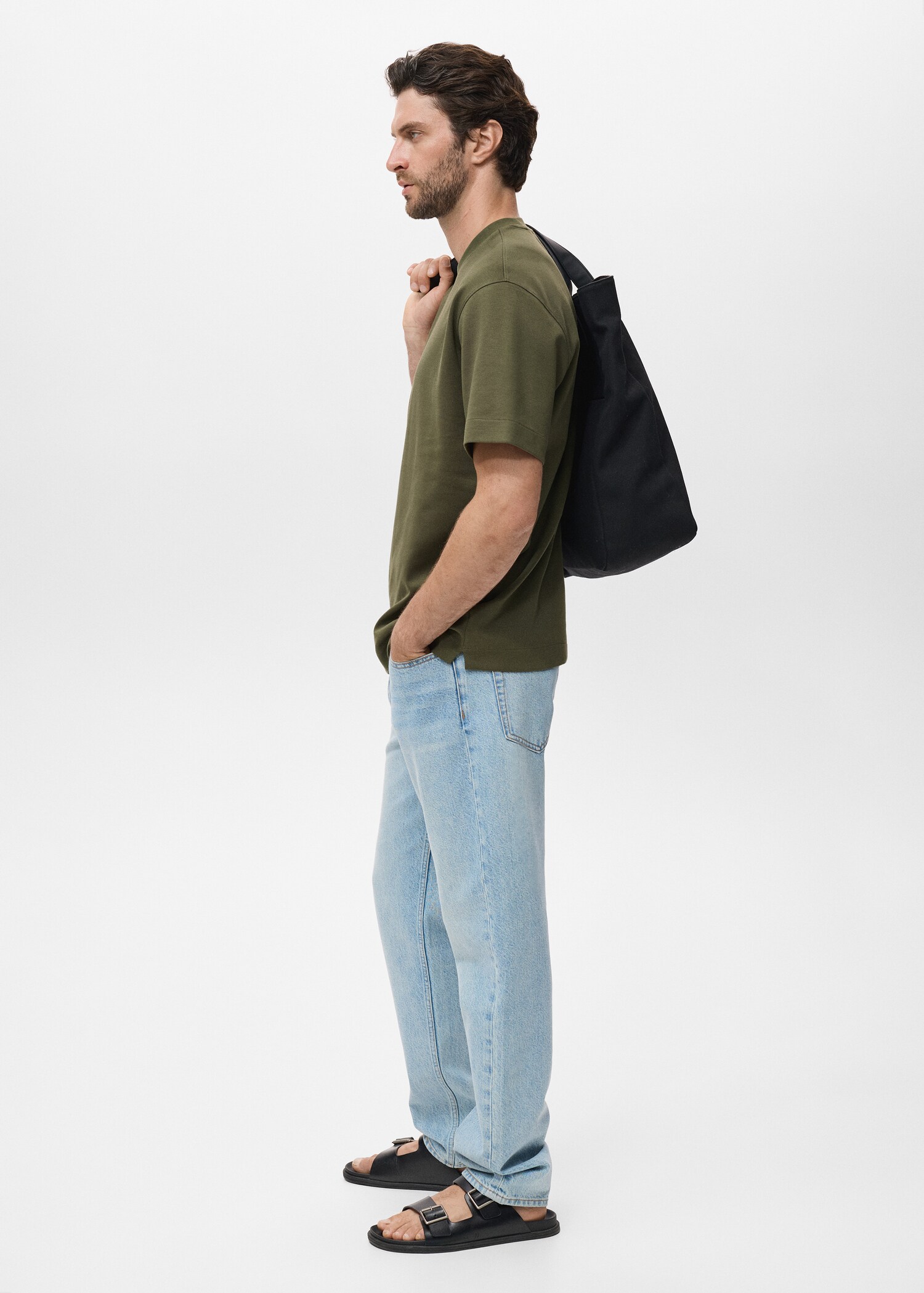 sweatshirt fabric t-shirt relaxed fit - Details of the article 2